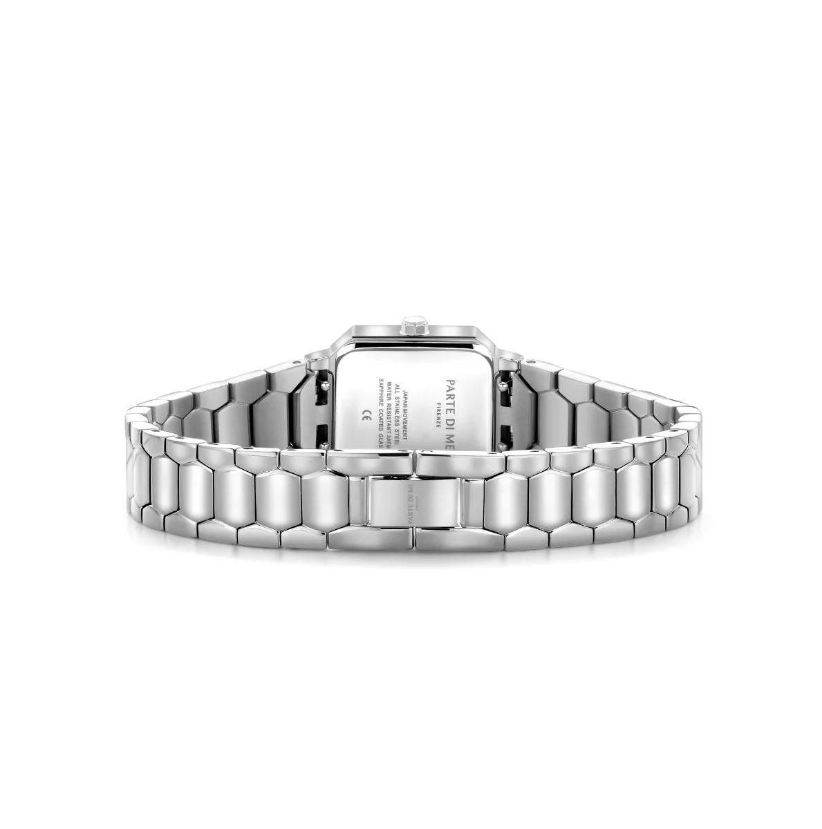 Parte di Me Orologio square ladies watch silver coloured and taupe PDM09028 - Image 5