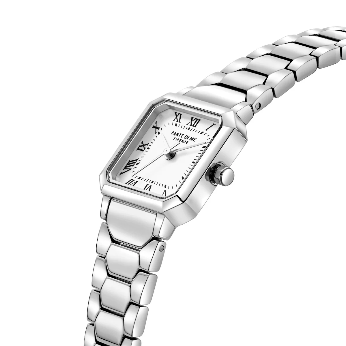 Parte di Me Orologio square ladies watch silver coloured and white PDM09027 - Image 4