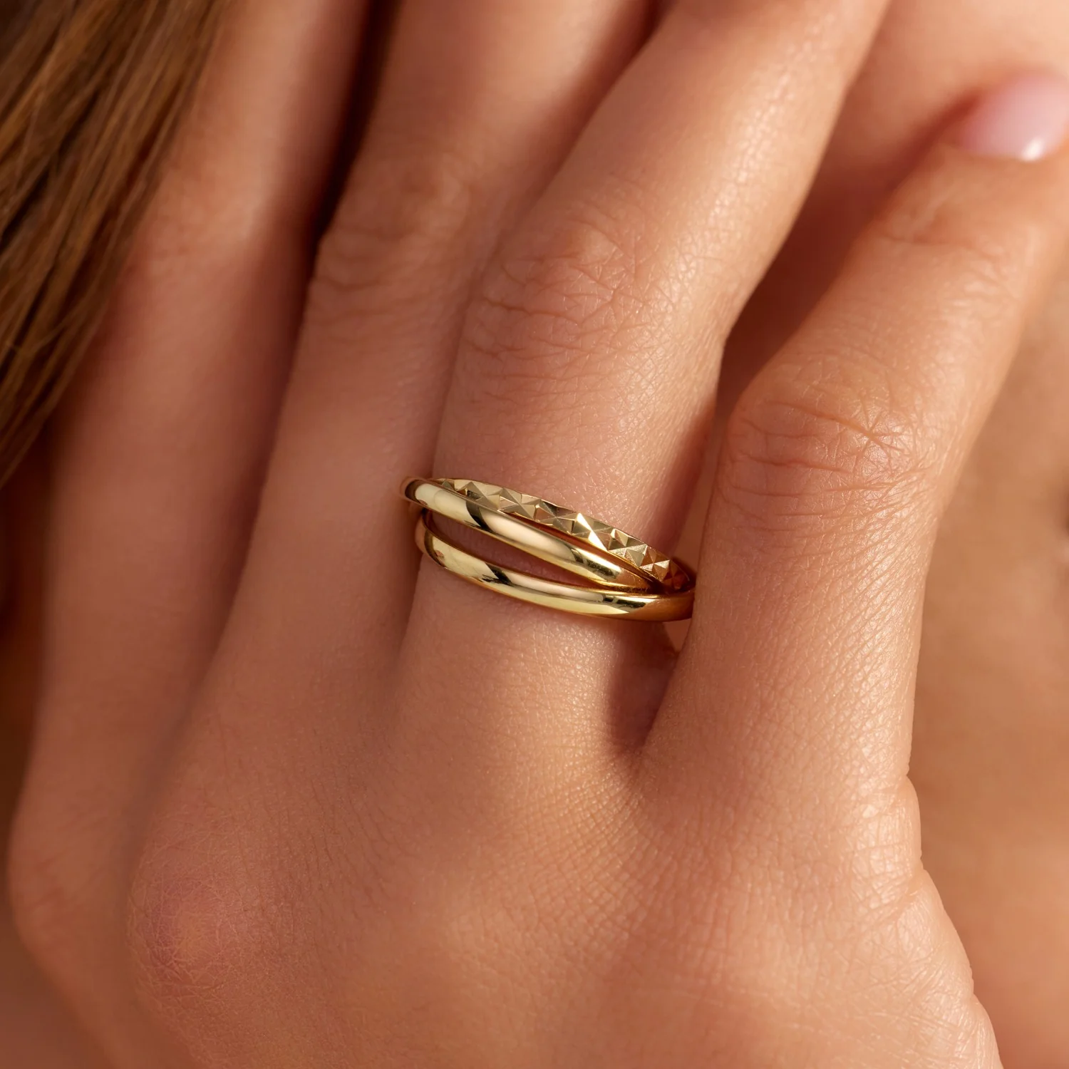 Parte di Me Ponte Vecchio Lucilla 925 Sterling Silver Gold Plated Ring with Diamond Cut PDM33072-52 - Image 3