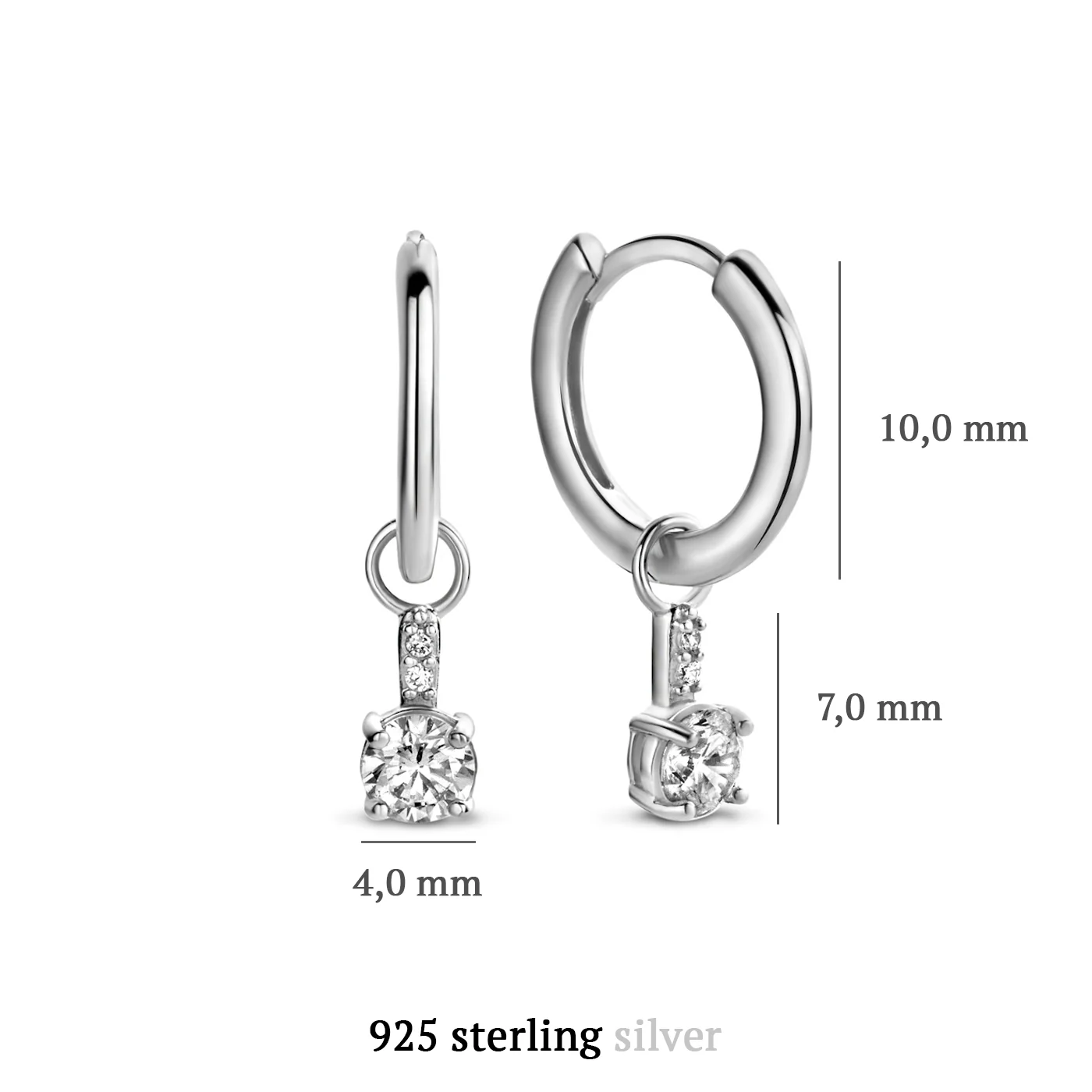 Parte Di Me Ponte Vecchio Sofia 925 Sterling Silver Hoop Earrings PDM36016 - Image 4