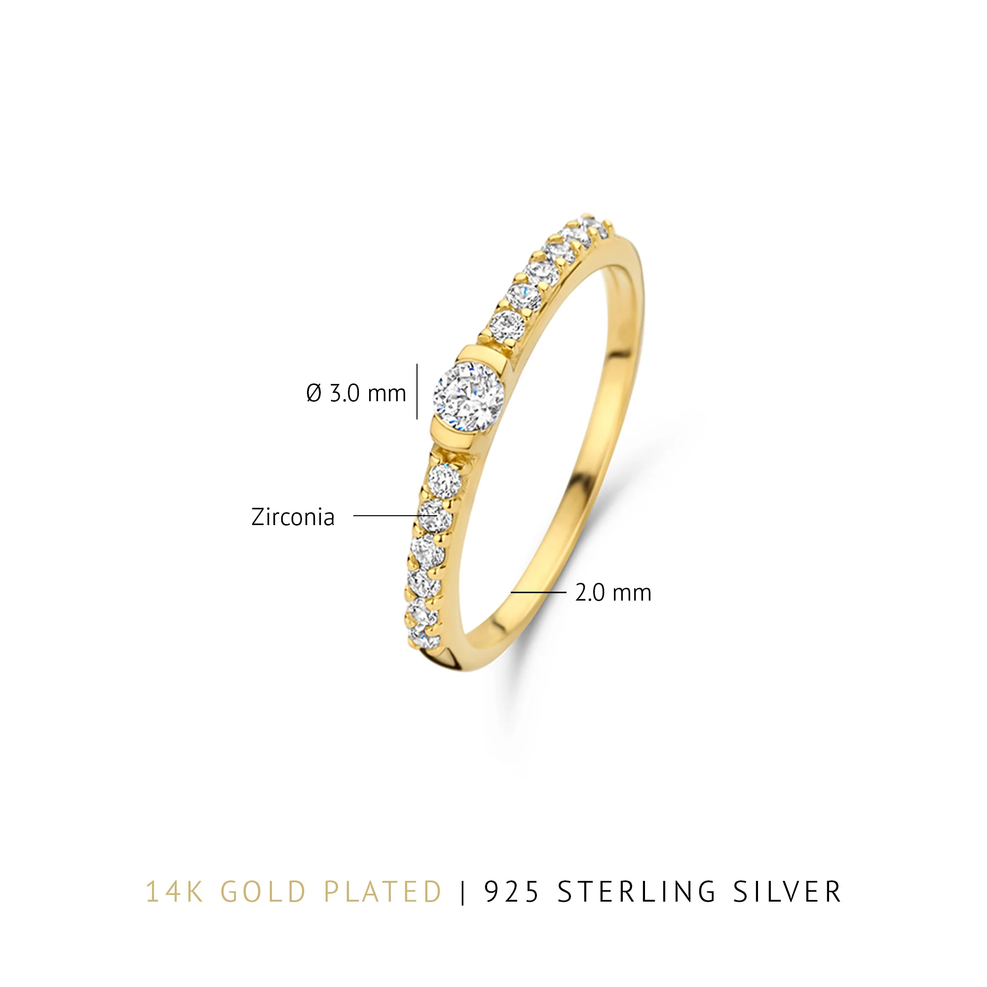 Parte Di Me Santa Maria della Base 925 sterling Silver gold plated Ring PDM33026-60 - Image 5