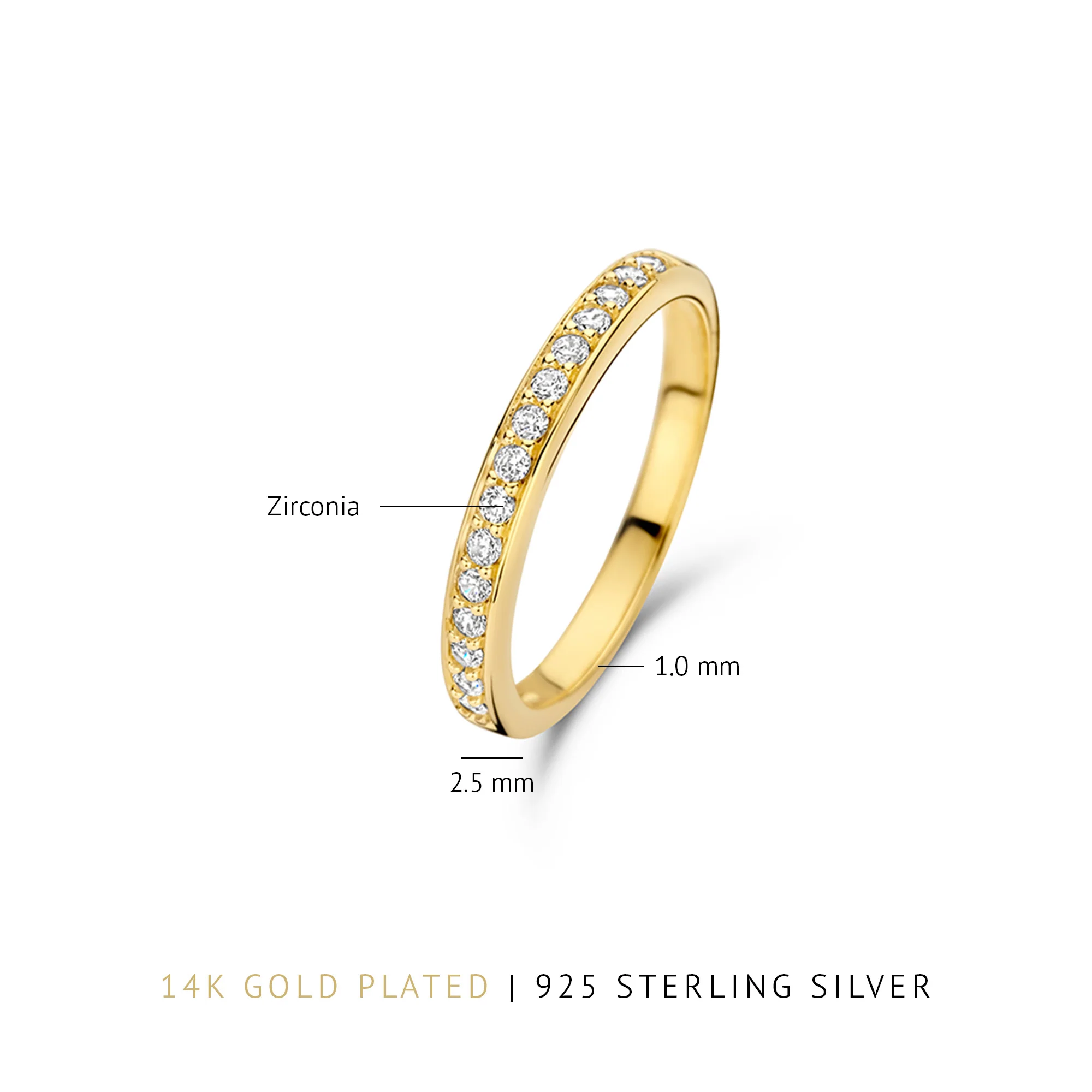 Parte Di Me Santa Maria della Base 925 sterling Silver gold plated Ring PDM33049-60 - Image 5
