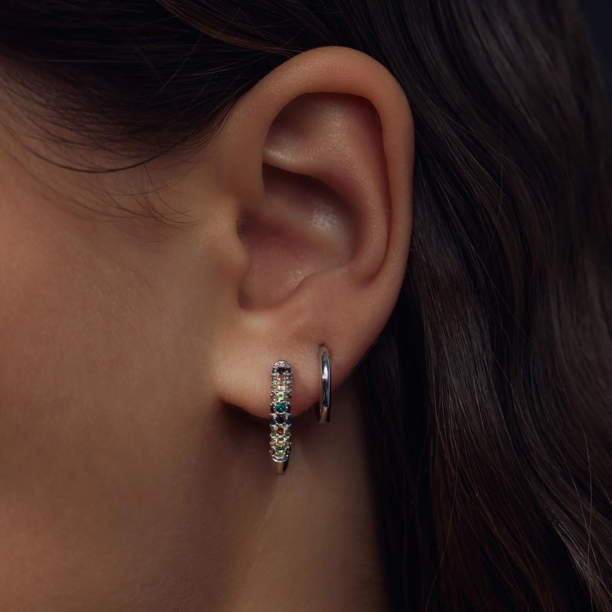 Parte Di Me Santa Maria della Base 925 Sterling Silver Hoop Earrings PDM36061 - Image 2