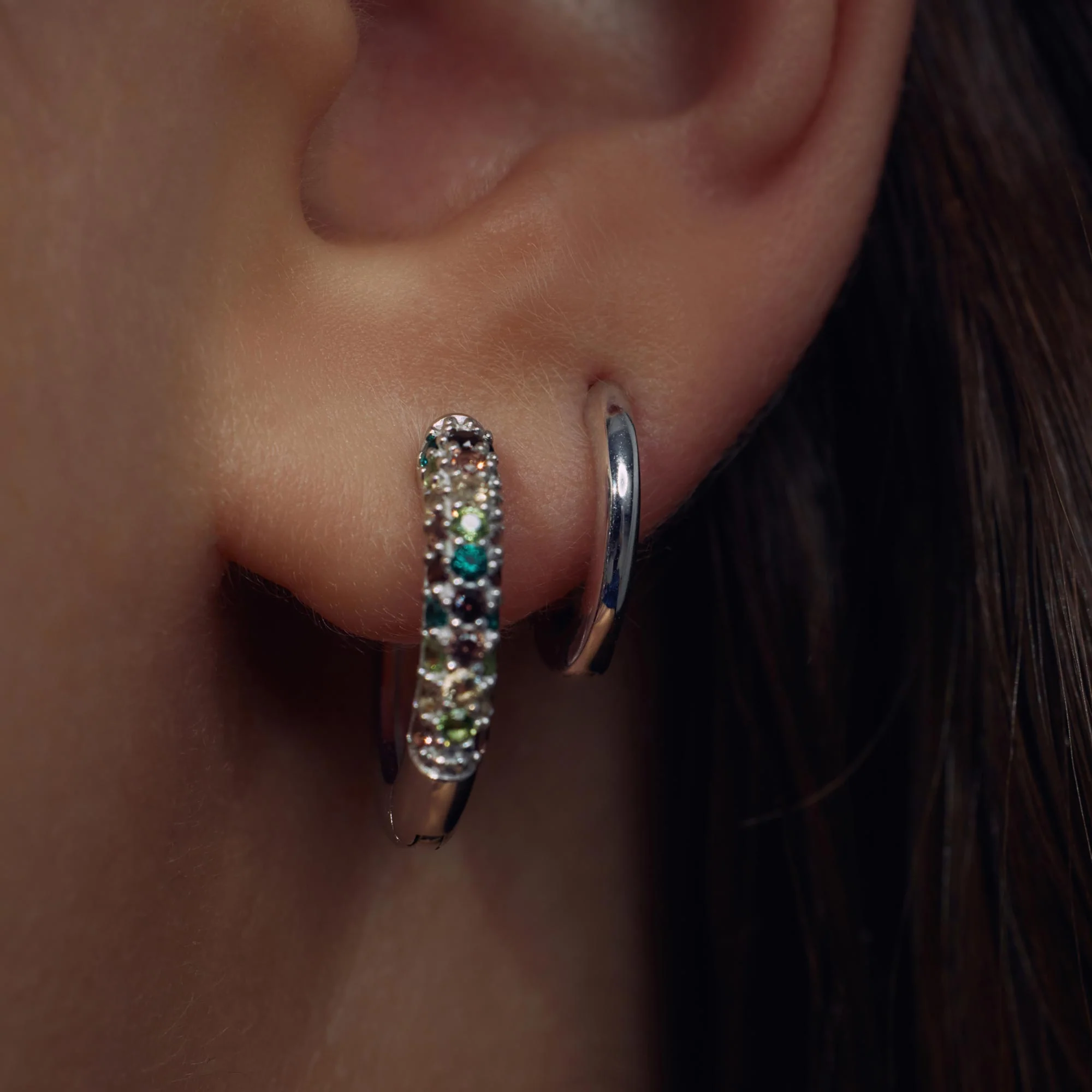 Parte Di Me Santa Maria della Base 925 Sterling Silver Hoop Earrings PDM36061 - Image 3