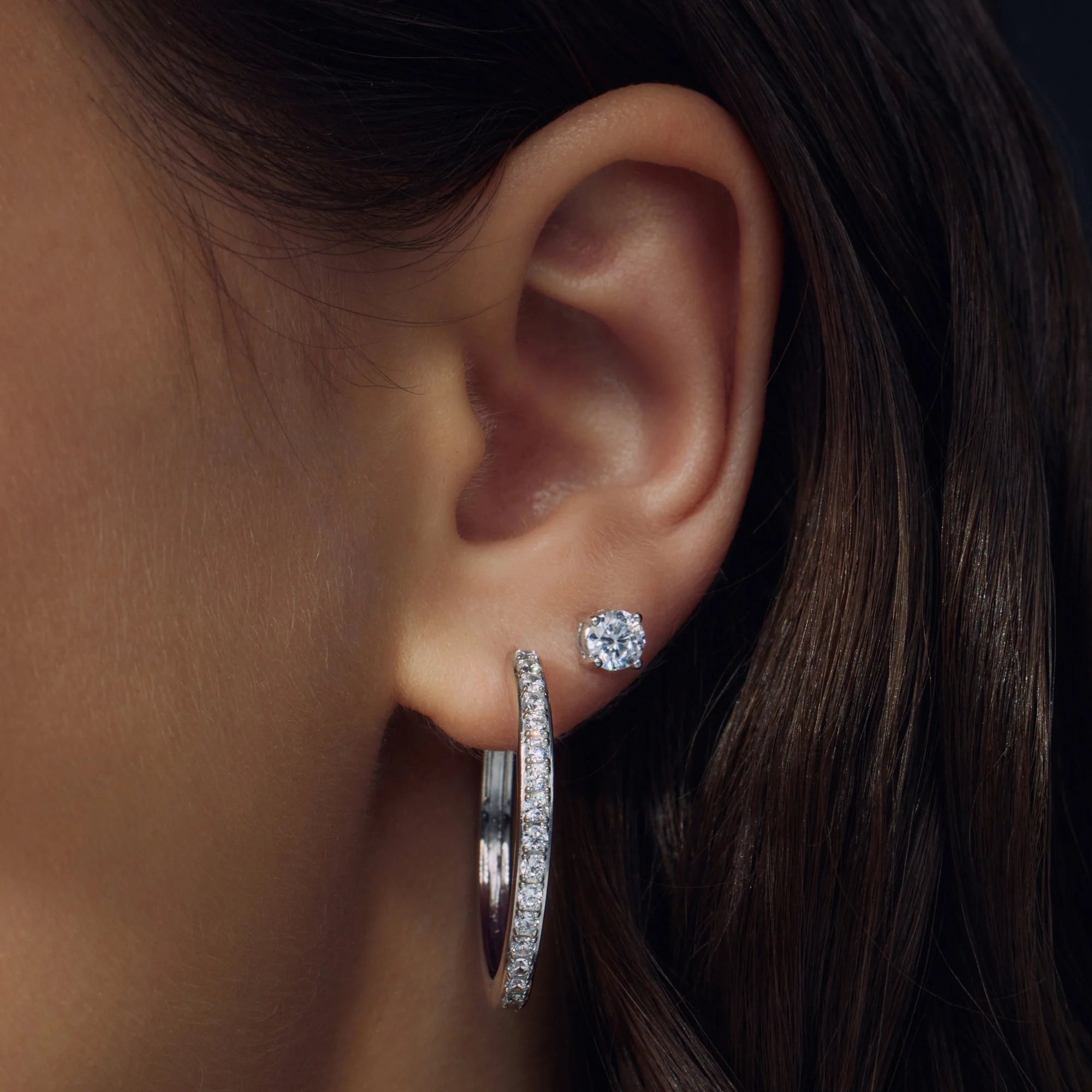 Parte Di Me Santa Maria della Base 925 sterling Silver Hoop Earrings PDM36075 - Image 2