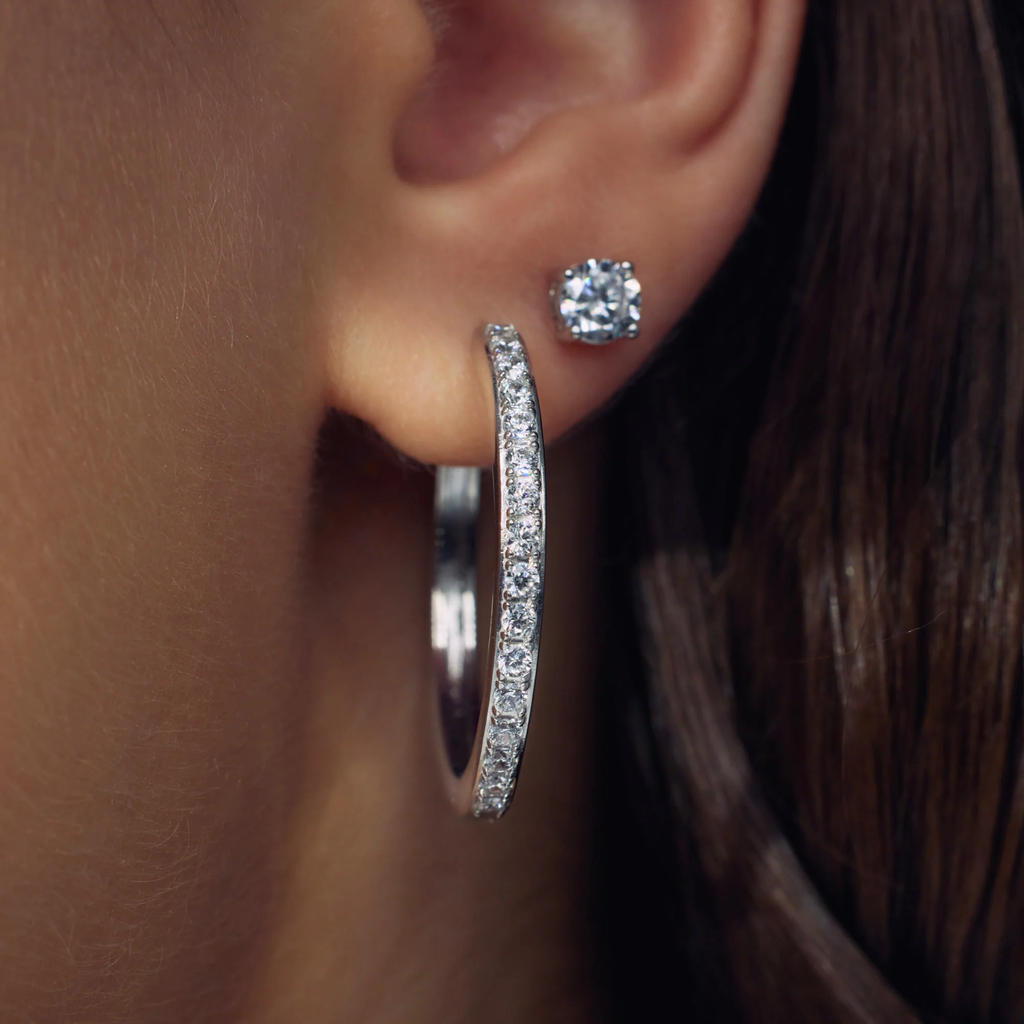 Parte Di Me Santa Maria della Base 925 sterling Silver Hoop Earrings PDM36075 - Image 3