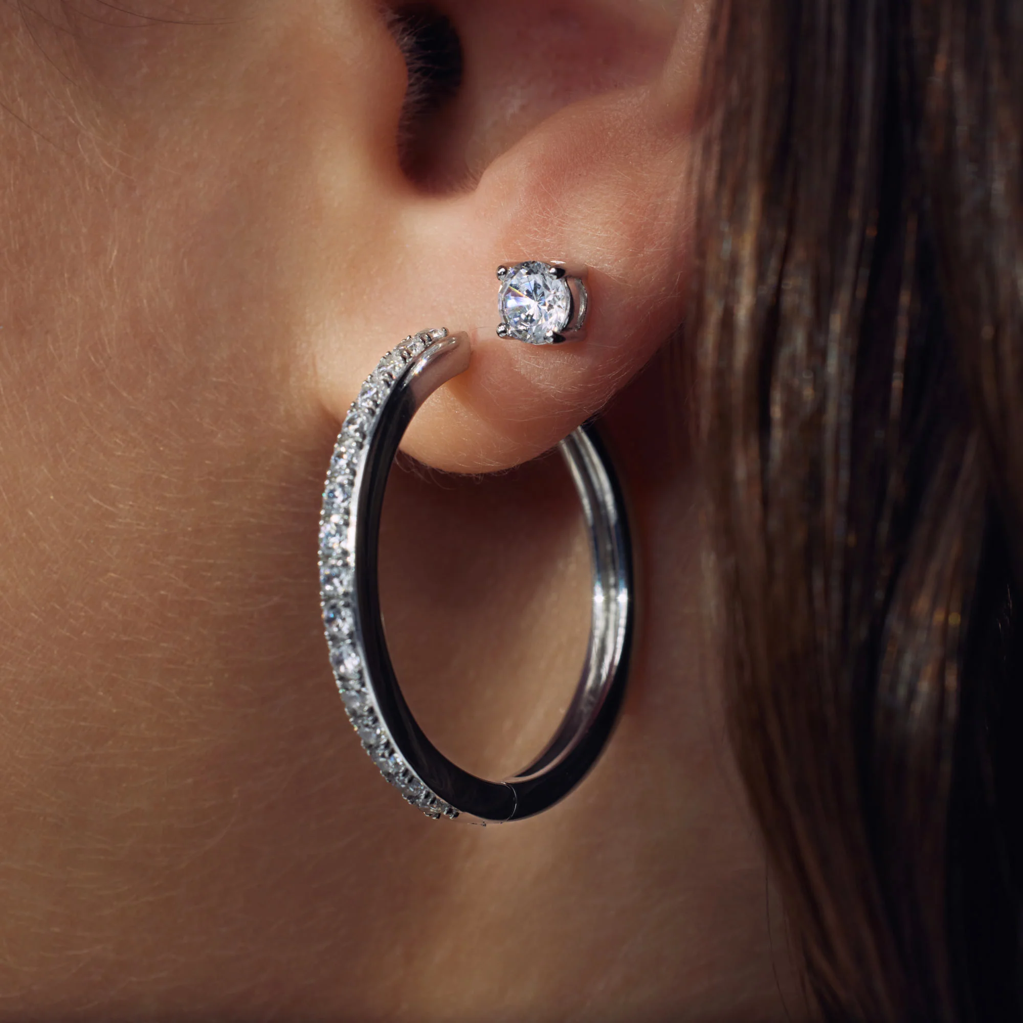 Parte Di Me Santa Maria della Base 925 sterling Silver Hoop Earrings PDM36075 - Image 4