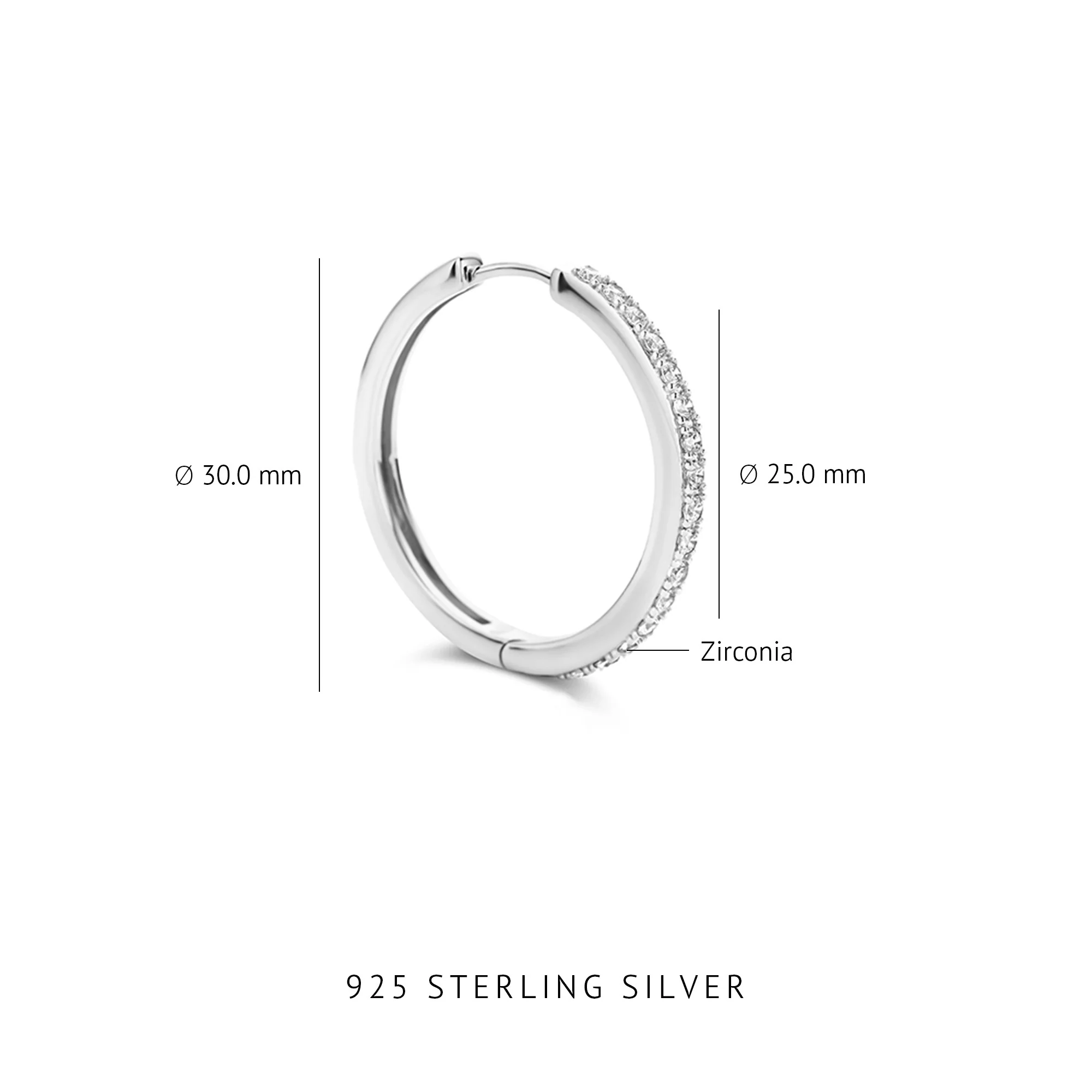 Parte Di Me Santa Maria della Base 925 sterling Silver Hoop Earrings PDM36075 - Image 5