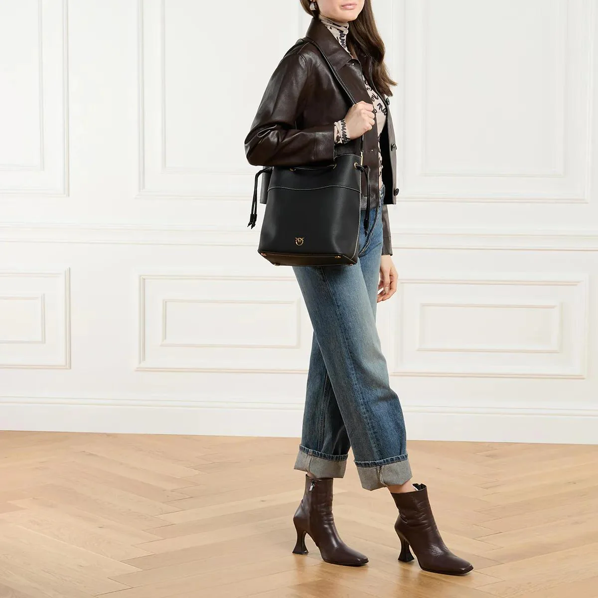 Pinko Black Bucket Bag 2001-A0536929 - Image 2
