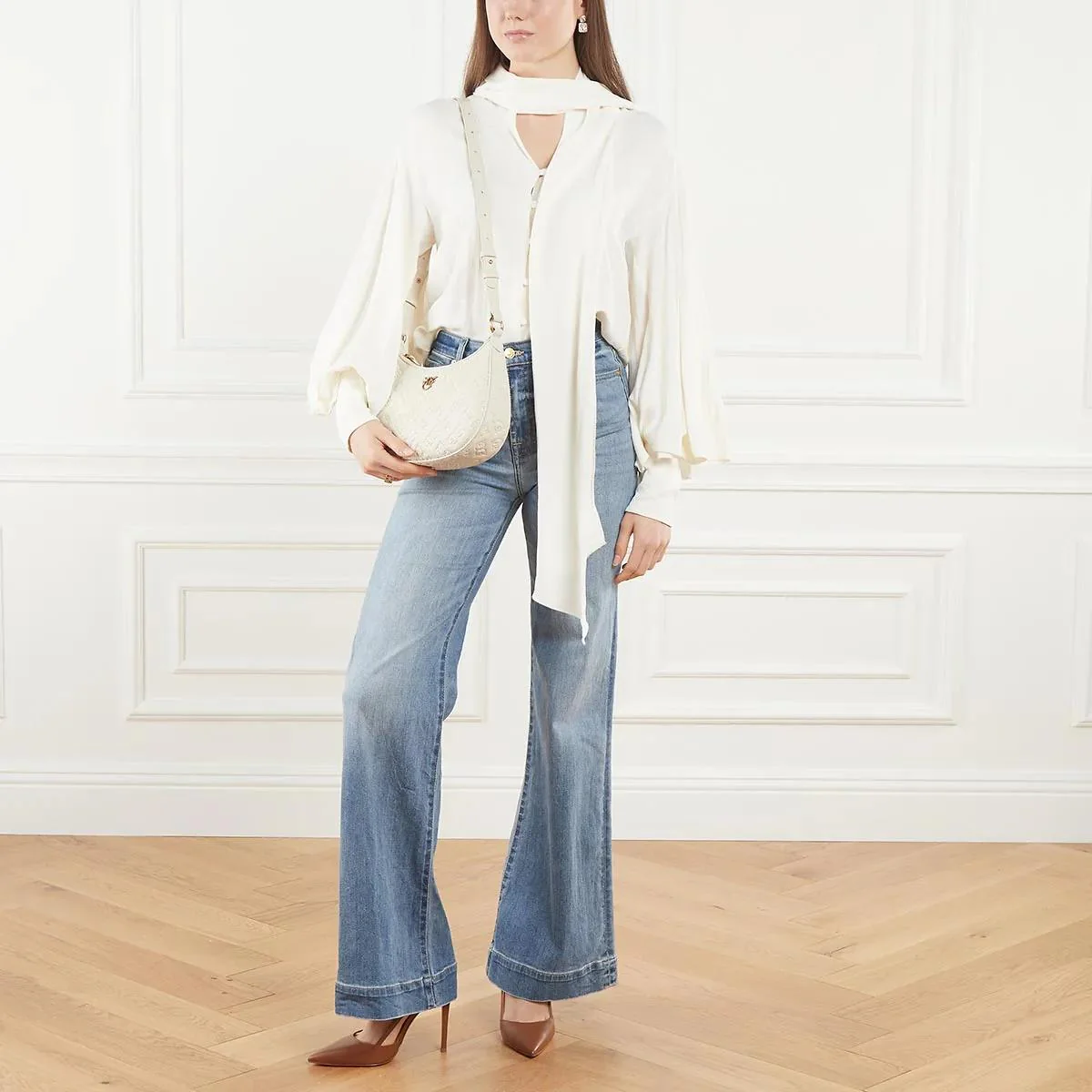 Pinko White Shoulder Bag 2001-A0536924 - Image 2