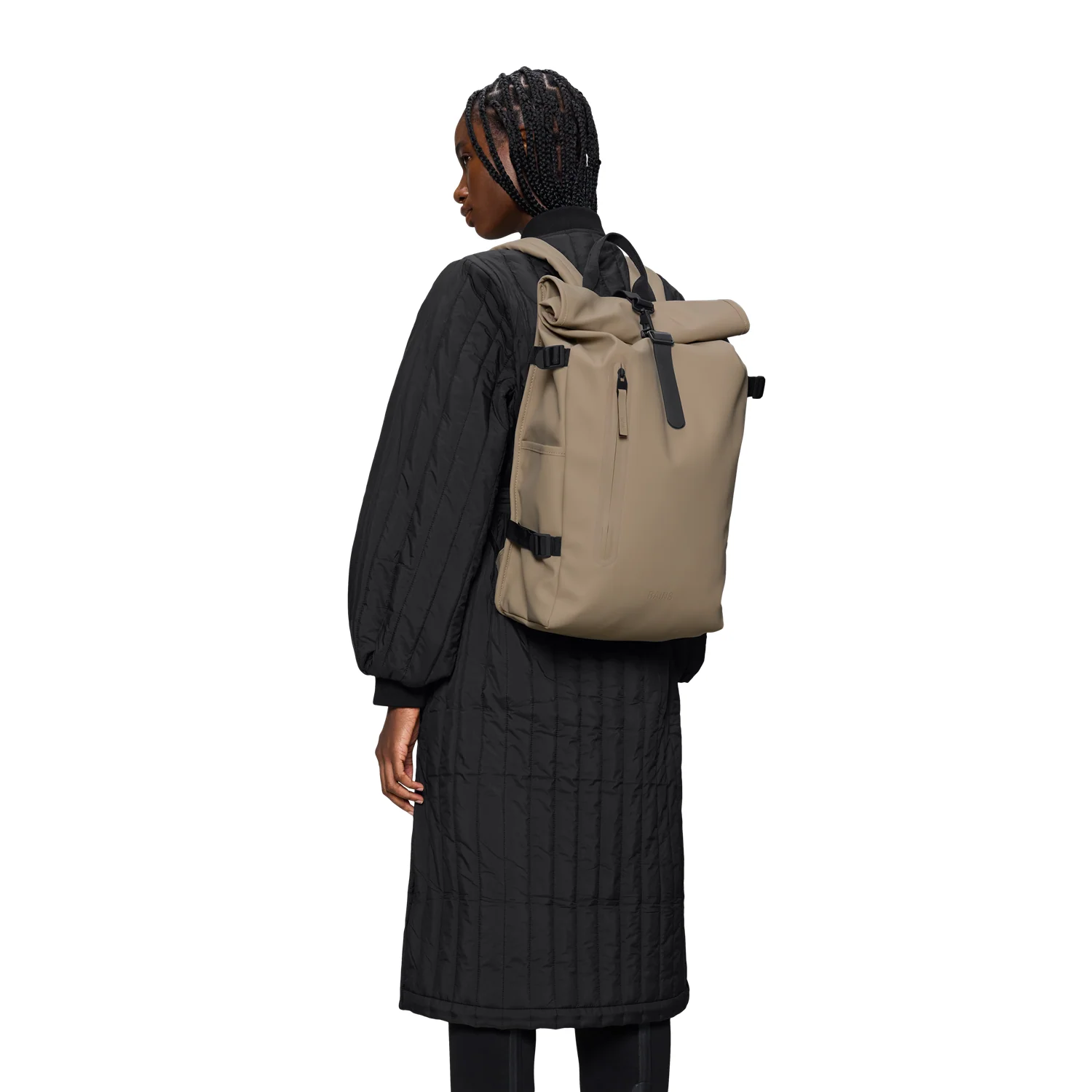 Rains Beige Rolltop Backpack Large R14590-133 - Image 2