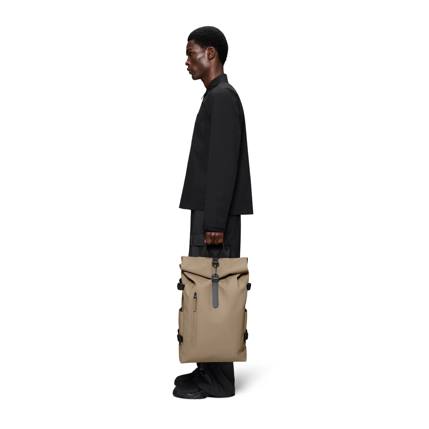 Rains Beige Rolltop Backpack Large R14590-133 - Image 3