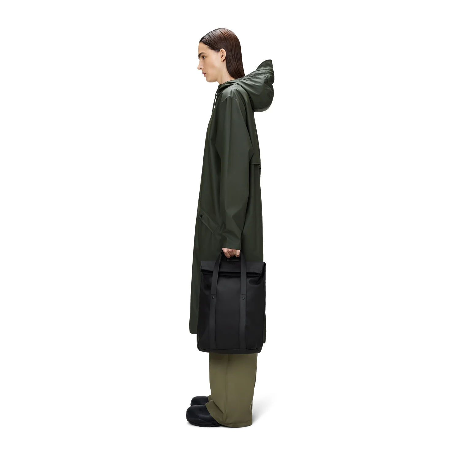 Rains Black 2 Way Tote Backpack Mini R12780-01 - Image 4
