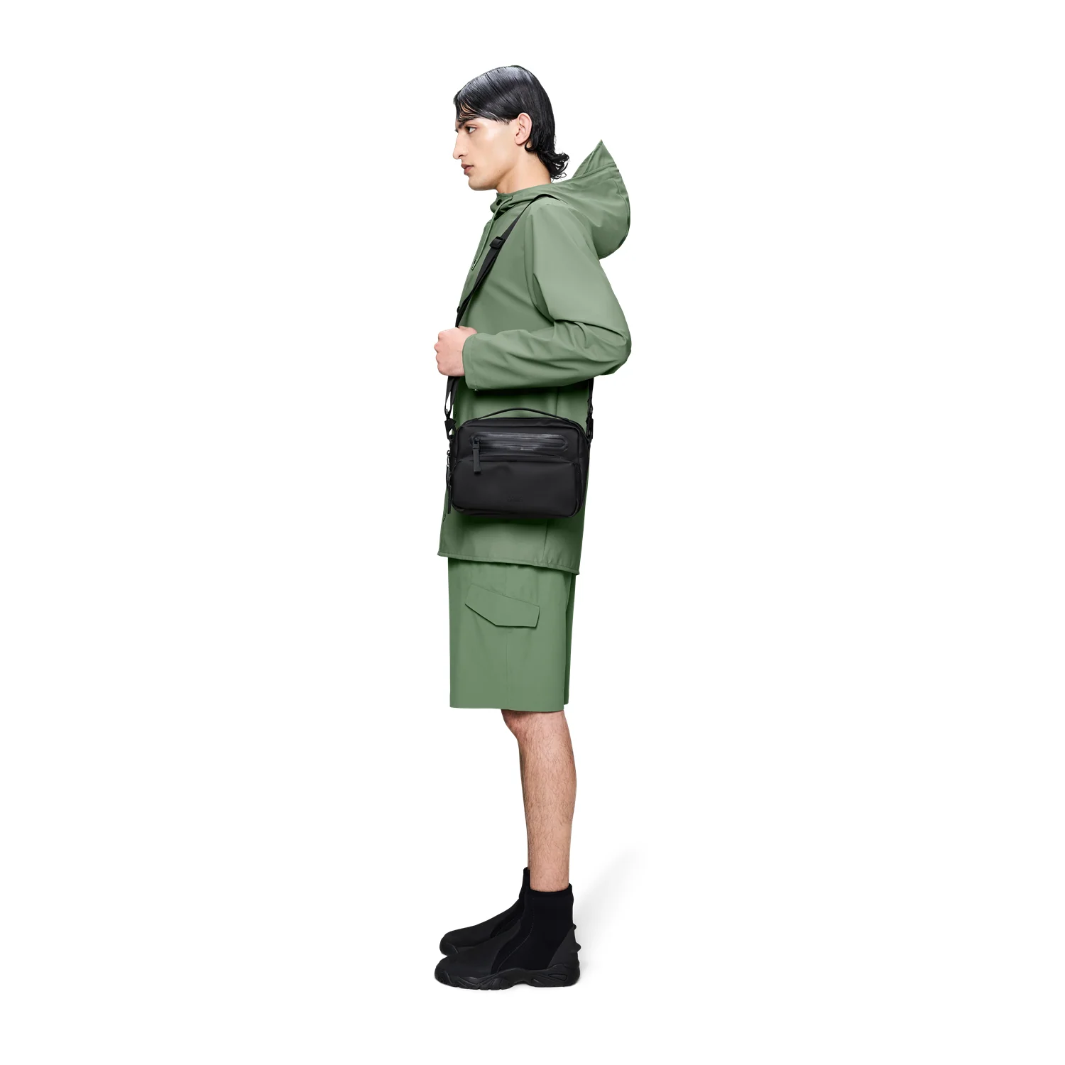 Rains Black Cargo Box Bag R14110-01 - Image 3