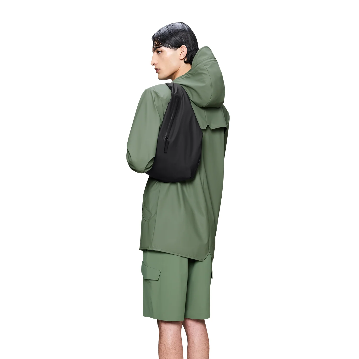 Rains Black Dash Bum Bag R16270-01 - Image 2