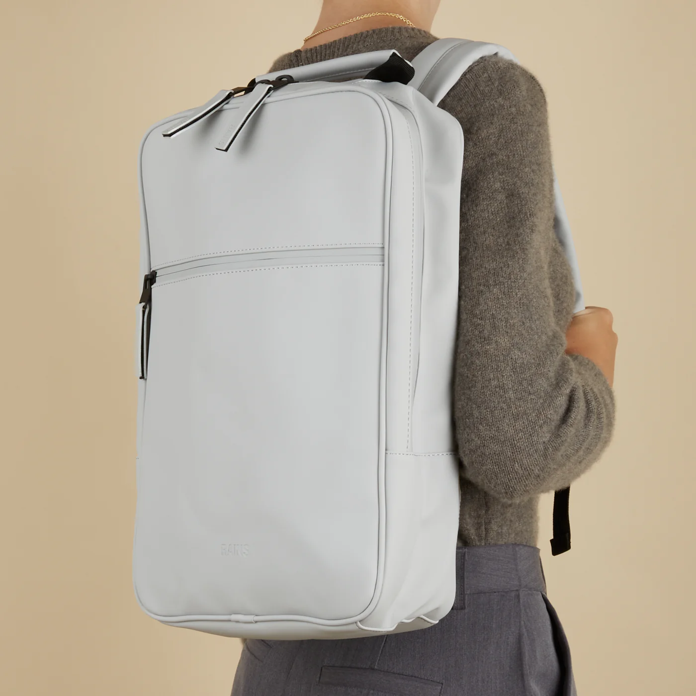 Rains Book White Backpack R12310-45 - Image 2