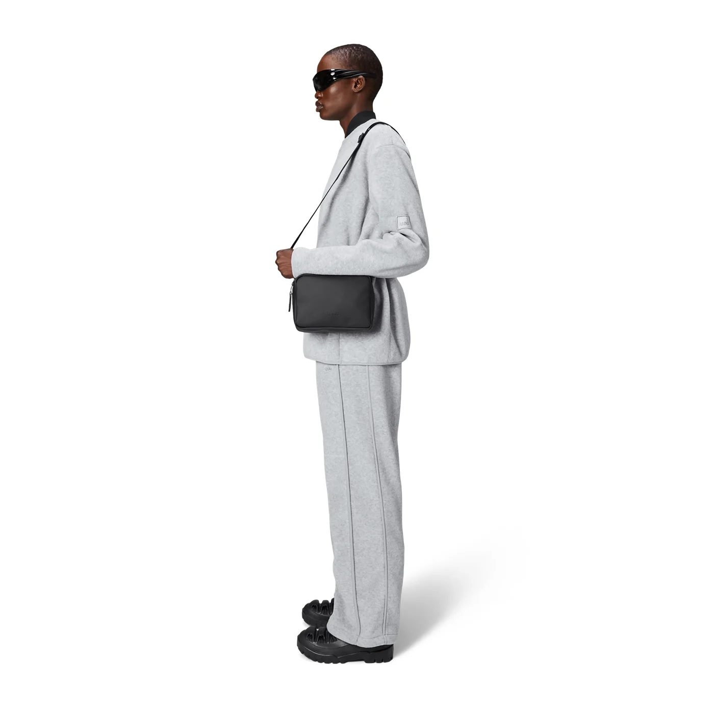 Rains Box Black Crossbody Bag R14100-01 - Image 3