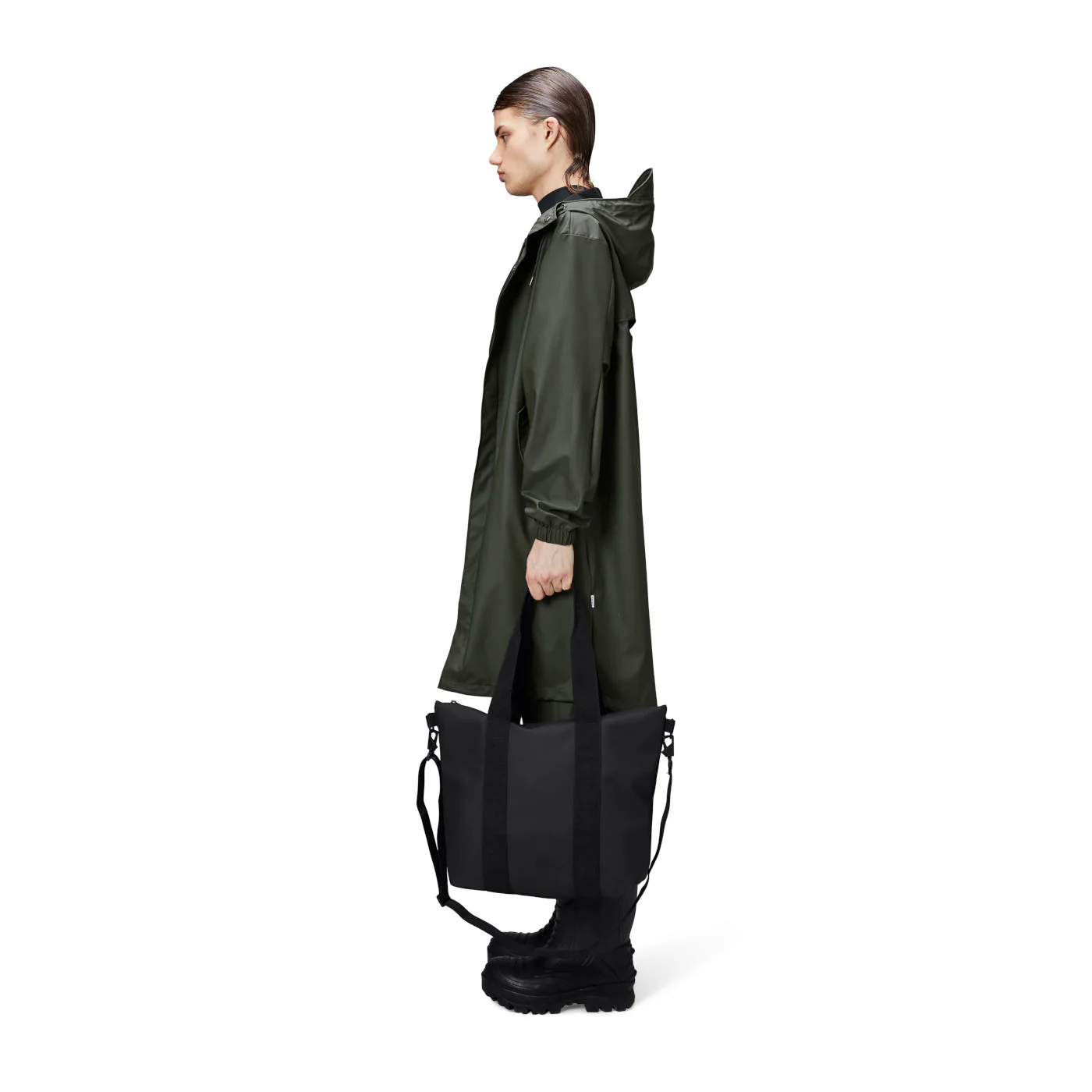 Rains Mini Black Shopper R14160-01 - Image 3