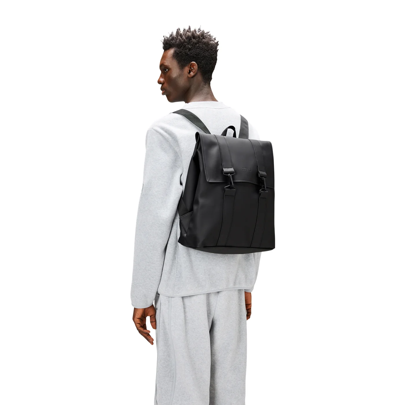 Rains MSN Black Backpack R13300-01 - Image 2