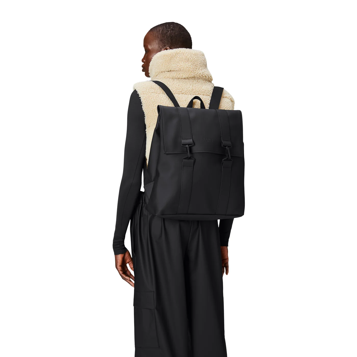 Rains MSN Black Backpack R13300-01 - Image 3
