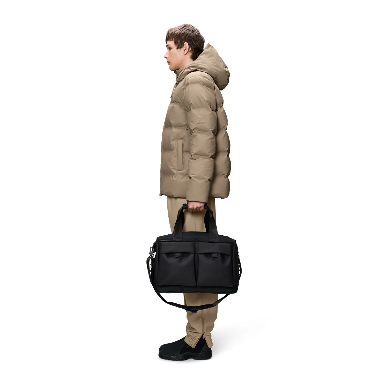 Rains Otaru Small Black Weekend Bag R12970-01 - Image 2