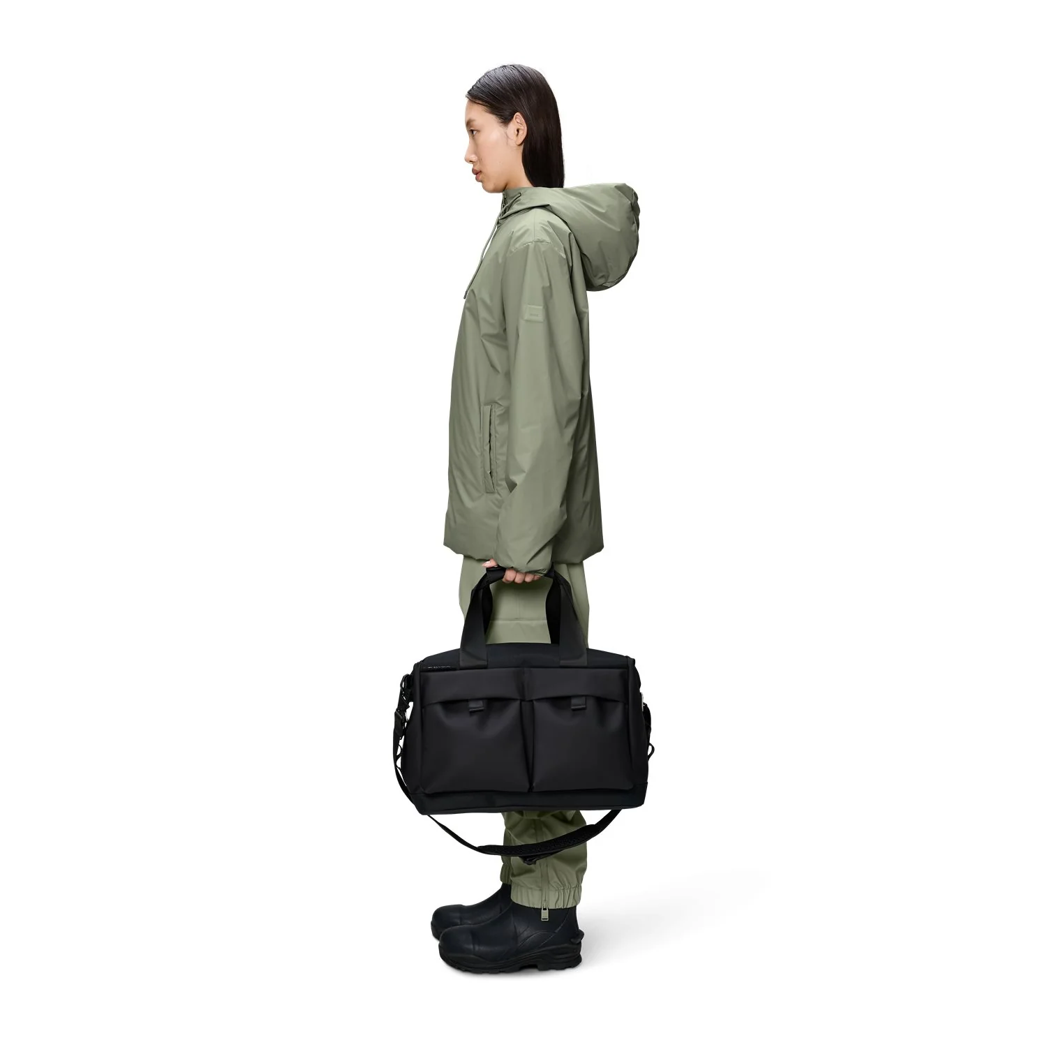 Rains Otaru Small Black Weekend Bag R12970-01 - Image 3