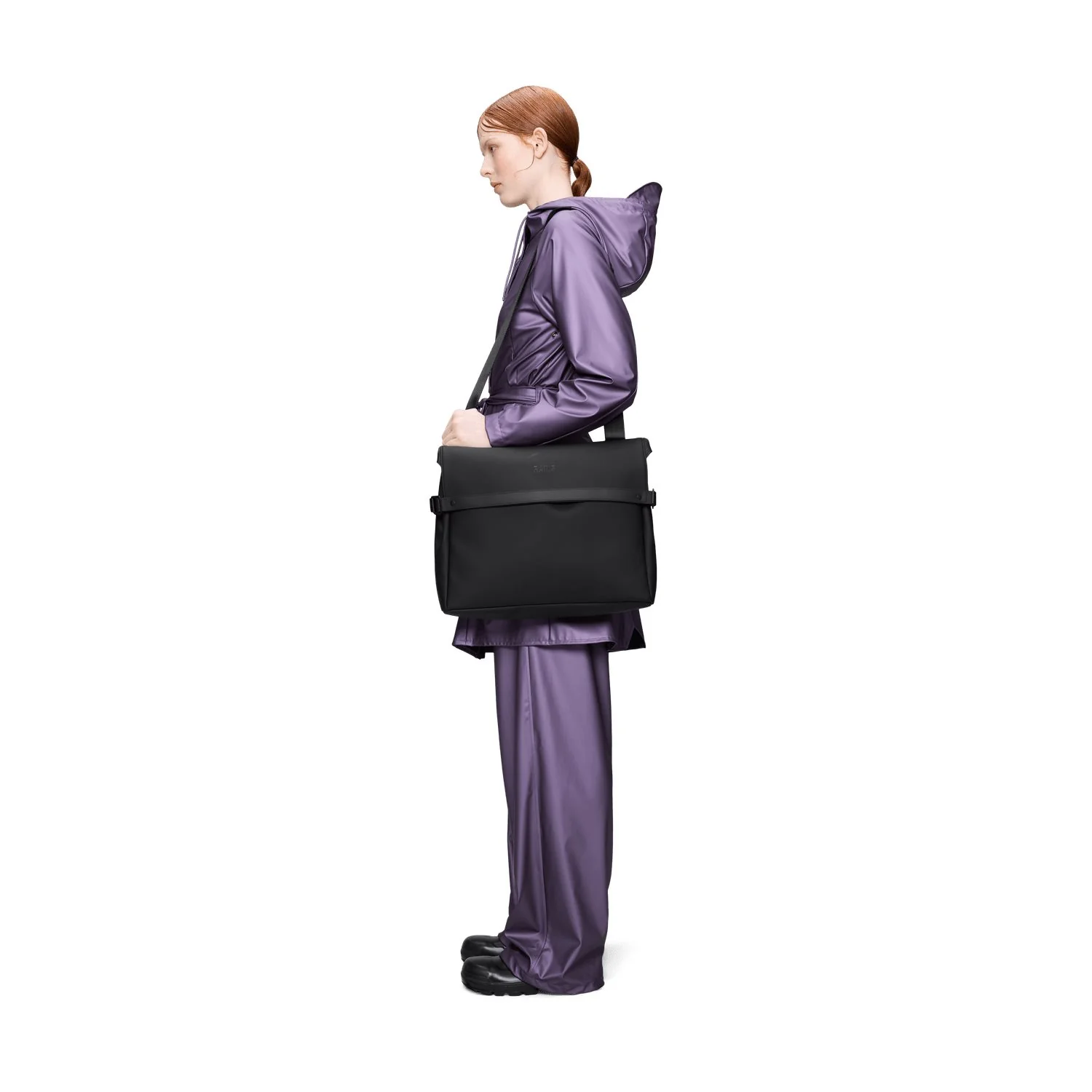 Rains OTG Black Messenger Bag R16400-01 - Image 3