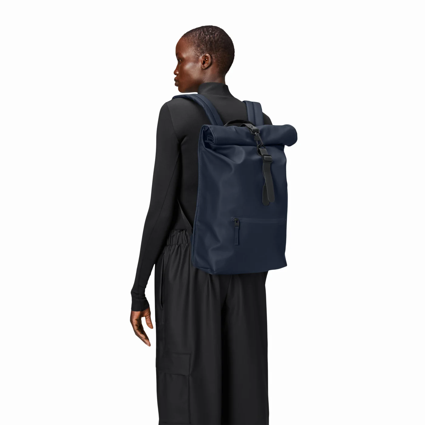 Rains Rolltop Blue Backpack R13320-47 - Image 2