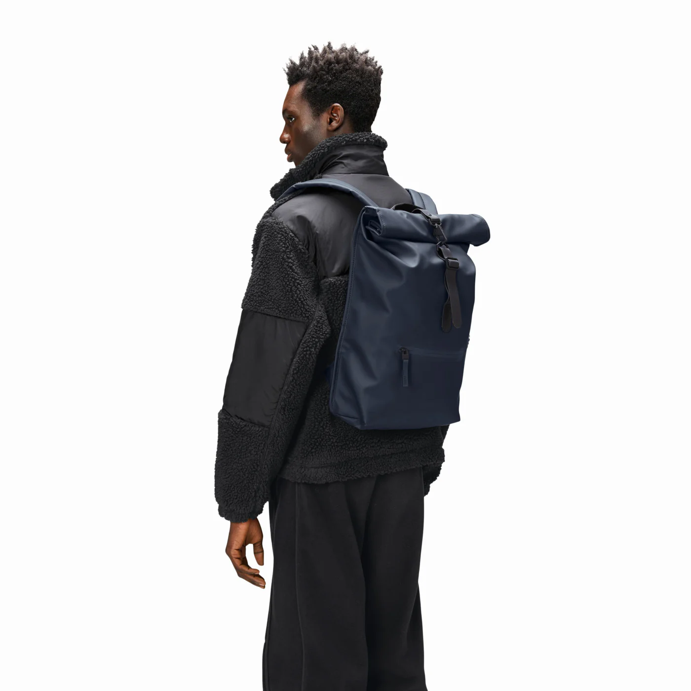Rains Rolltop Blue Backpack R13320-47 - Image 3