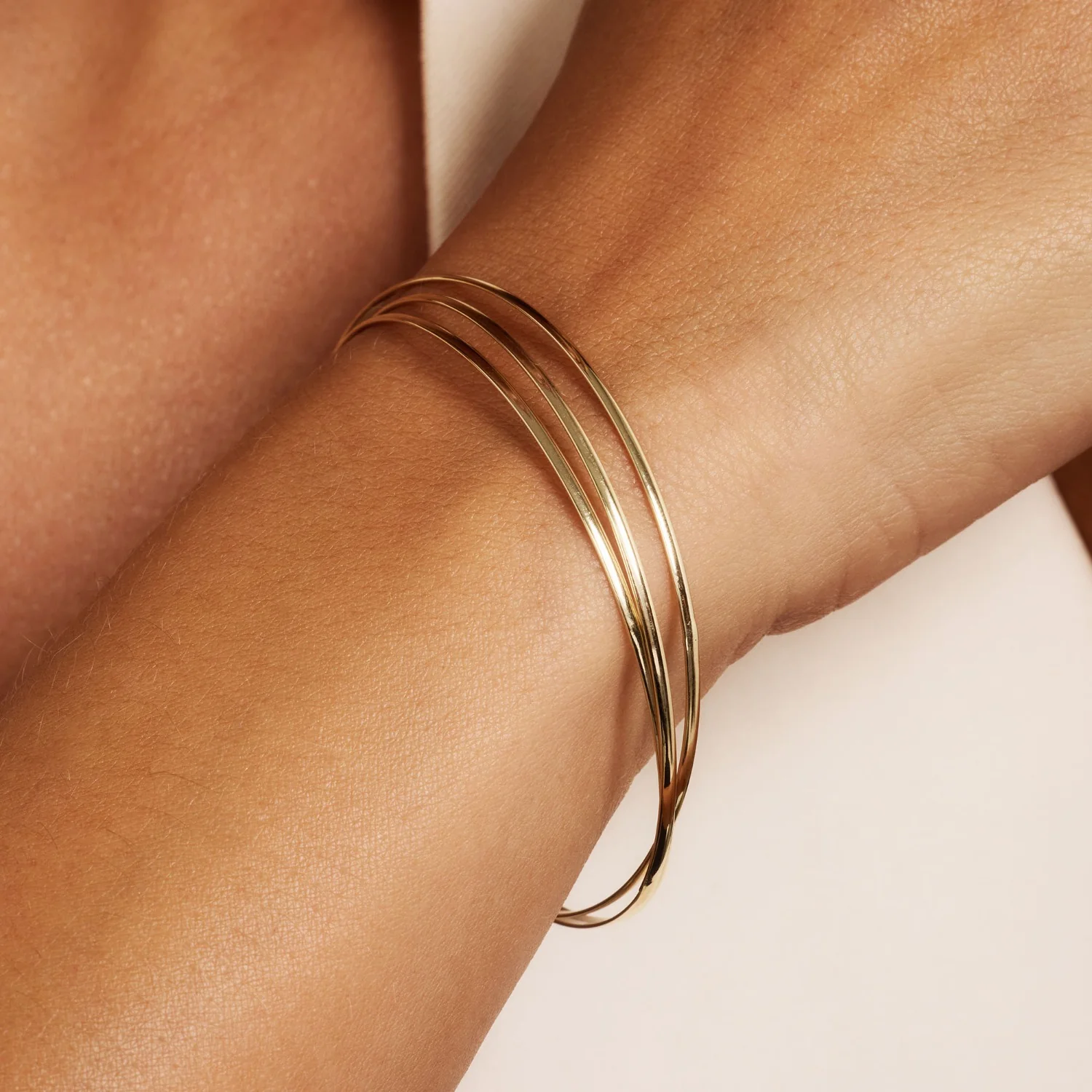 Rivoli Méline 14 karat gold bangles with 3 bracelets IB320142 - Image 2