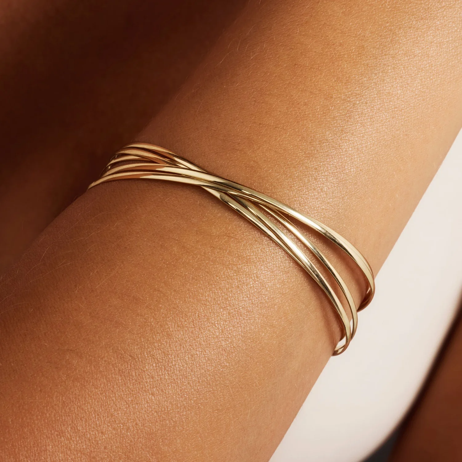 Rivoli Méline 14 karat gold bangles with 5 bracelets IB320143 - Image 2