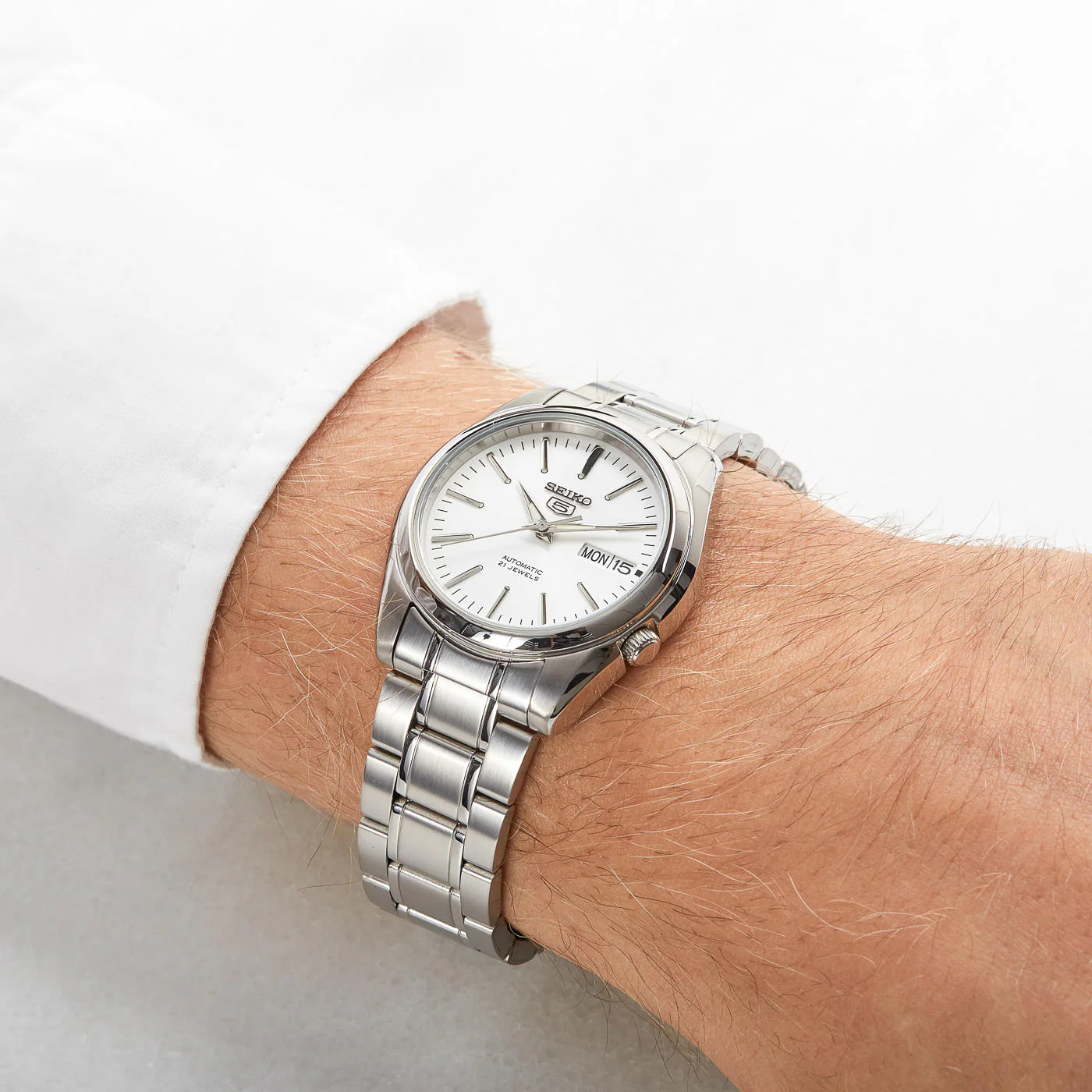 Seiko 5 Sports Silver Automatic Watch SNKL41K1 - Image 2