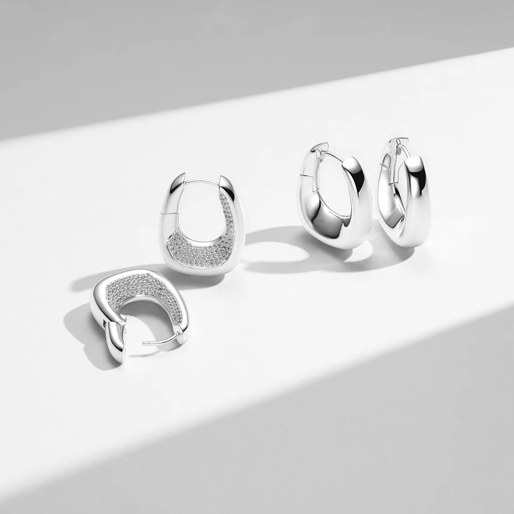 Sif Jakobs 925 Sterling Silver Borsa Grande Earrings SJ-E2621-CZ - Image 5
