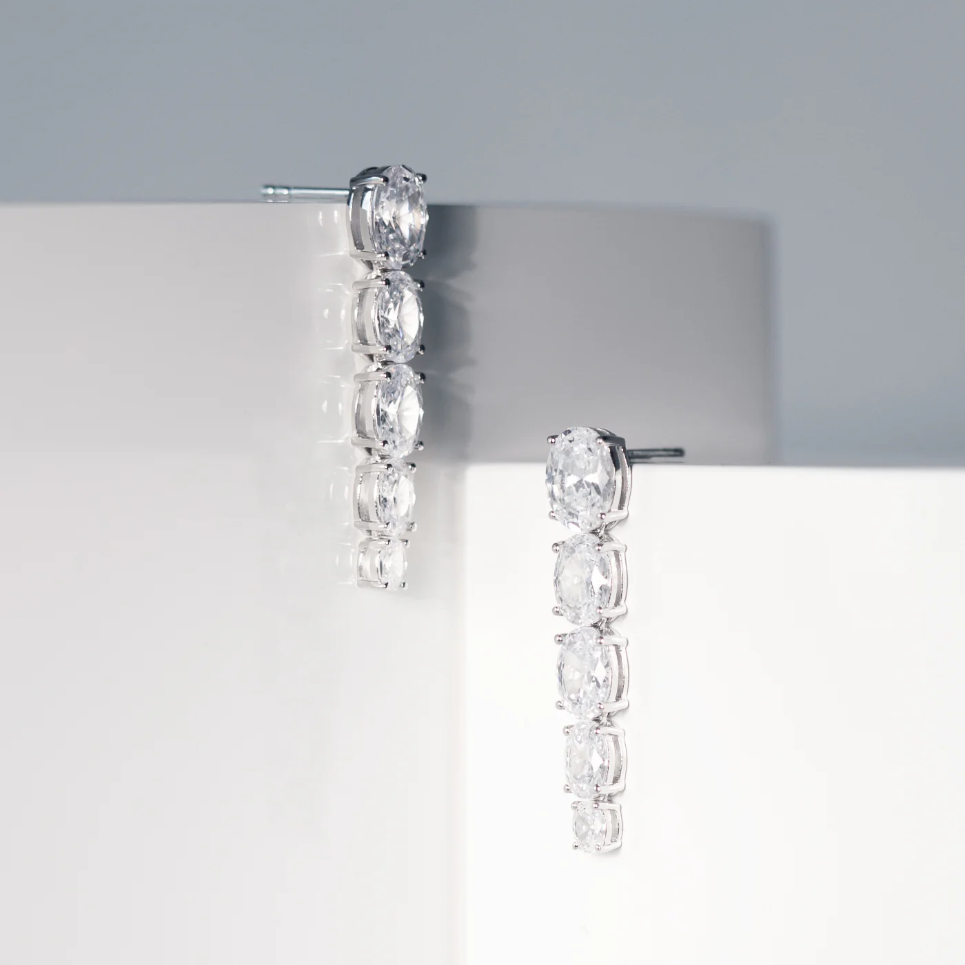 Sif Jakobs Ellisse Silver Drop Earrings SJ-E2323-CZ - Image 3