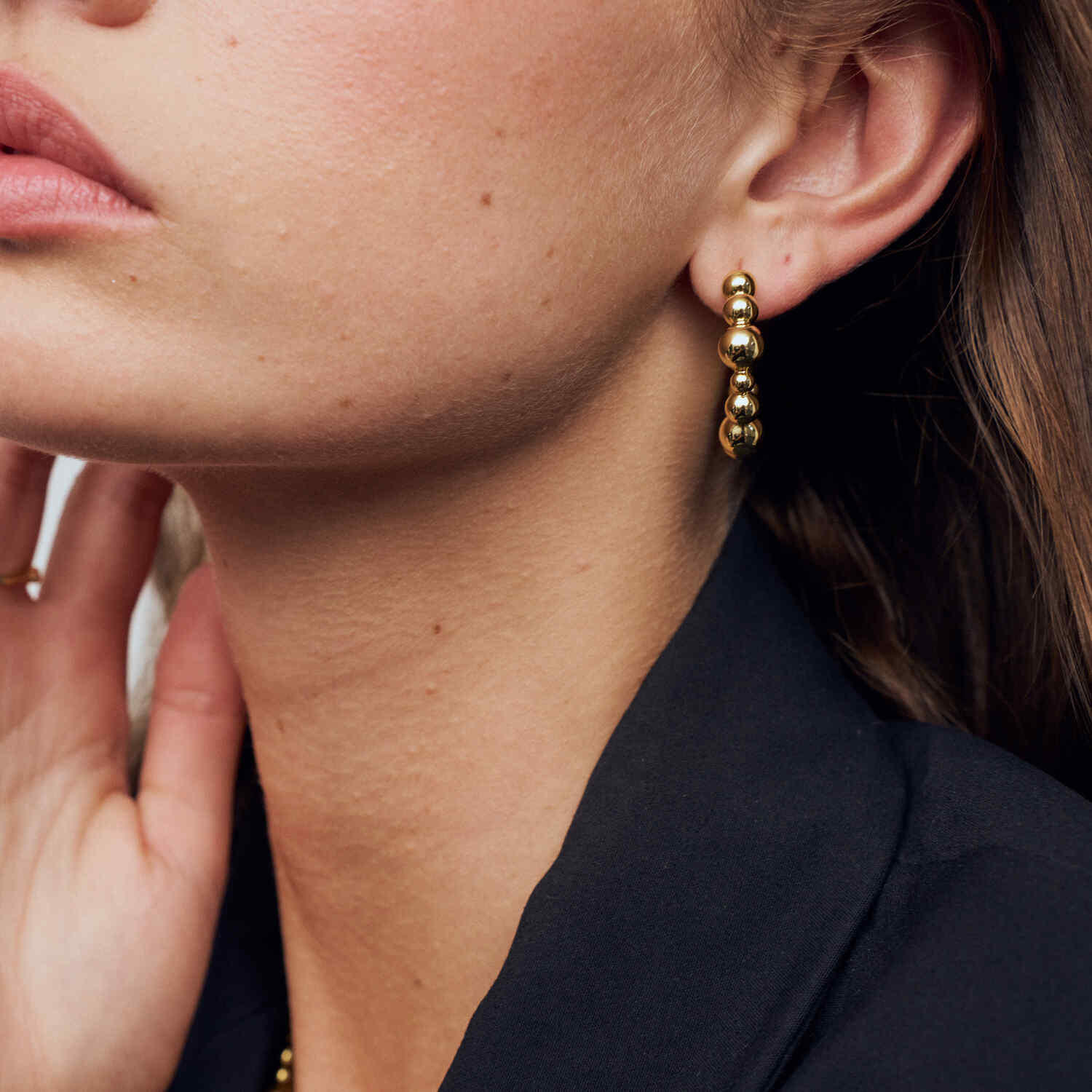 Sif Jakobs Gold Plated Bormio Circolo Earrings SJ-E2598-YG - Image 3