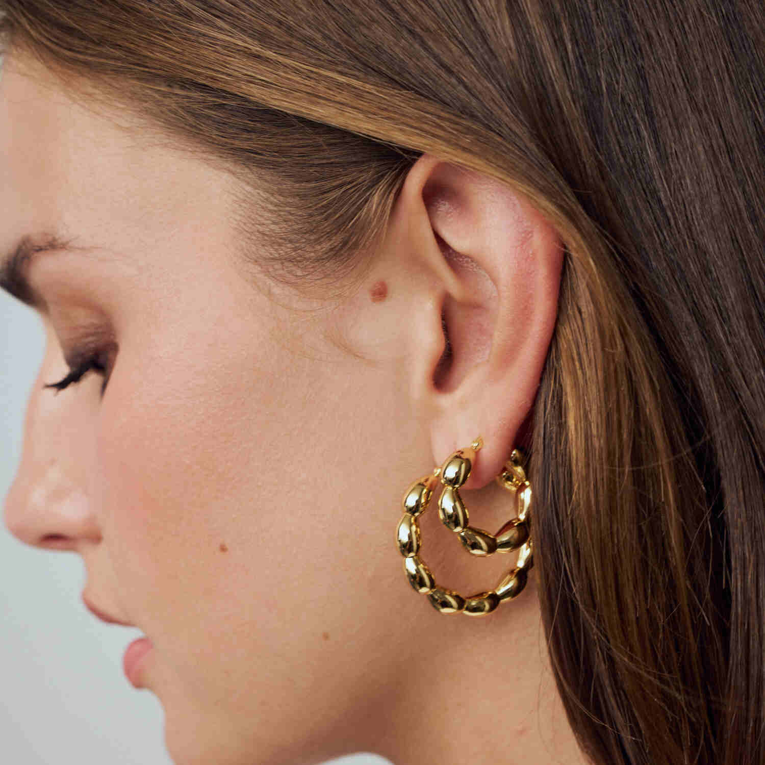 Sif Jakobs Gold Plated Goccia Cerchietto Piccolo Earrings SJ-E2596-YG - Image 2