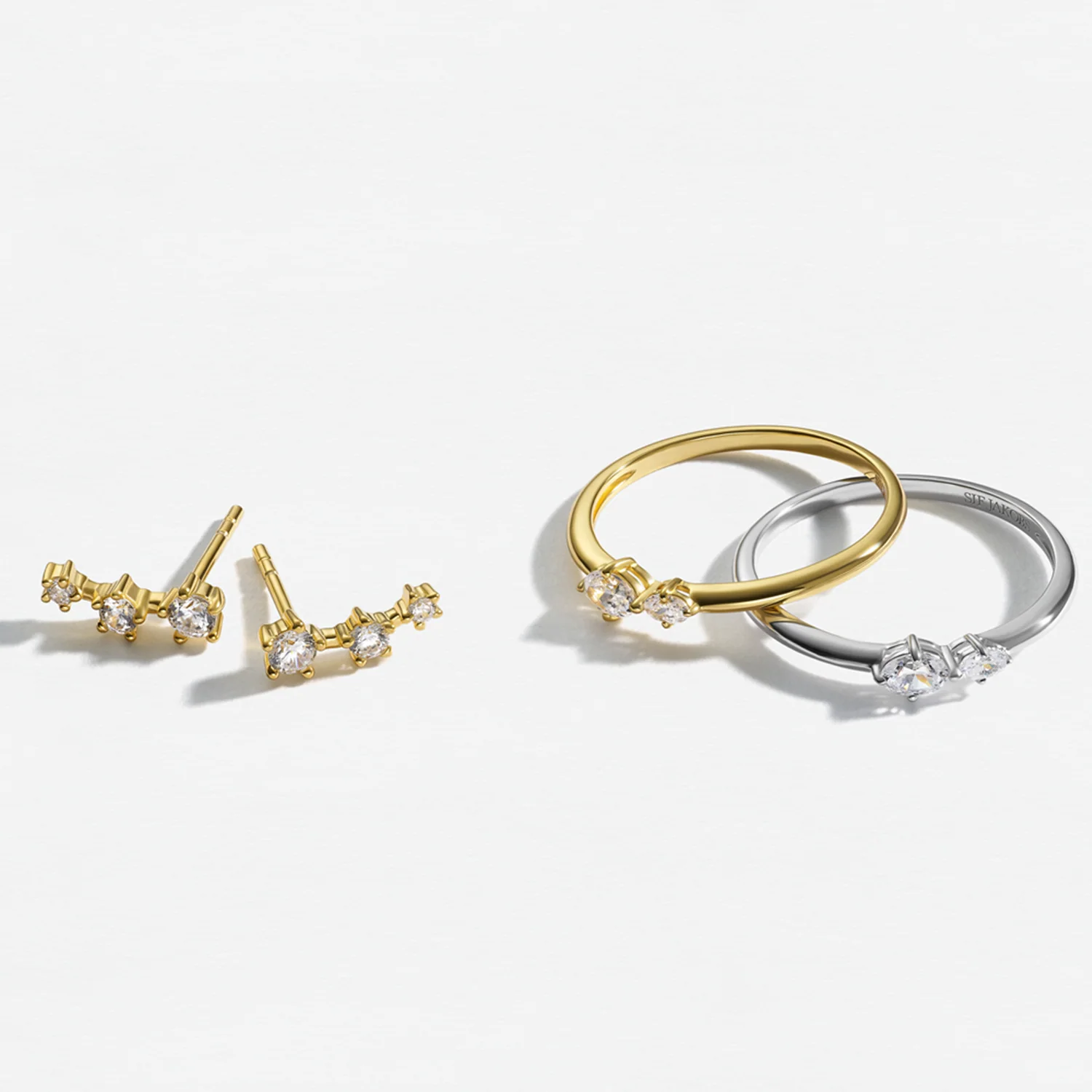 Sif Jakobs Gold Plated Lucente Tre Earrings SJ-E2703-CZ-YG - Image 4