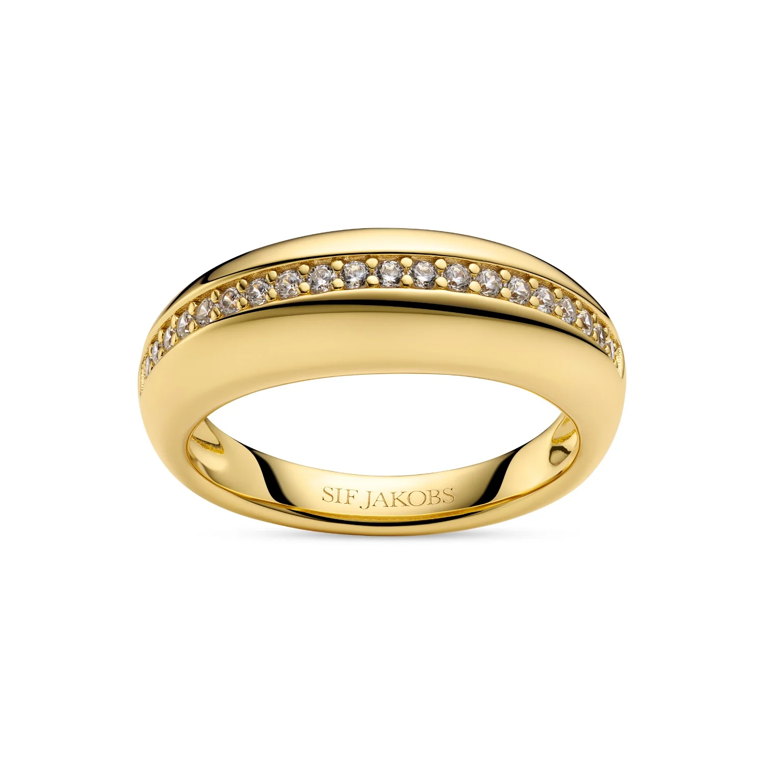 Sif Jakobs Gold Plated Palermo Ring SJ-R2588-CZ-YG-52 - Image 3