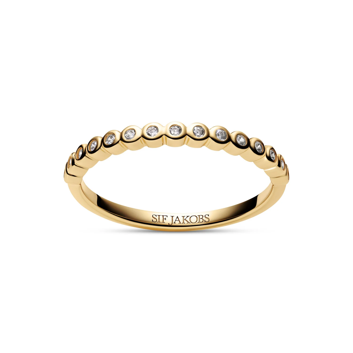 Sif Jakobs Gold Plated Sarzana Ring SJ-R2750-CZ-YG-50 - Image 3