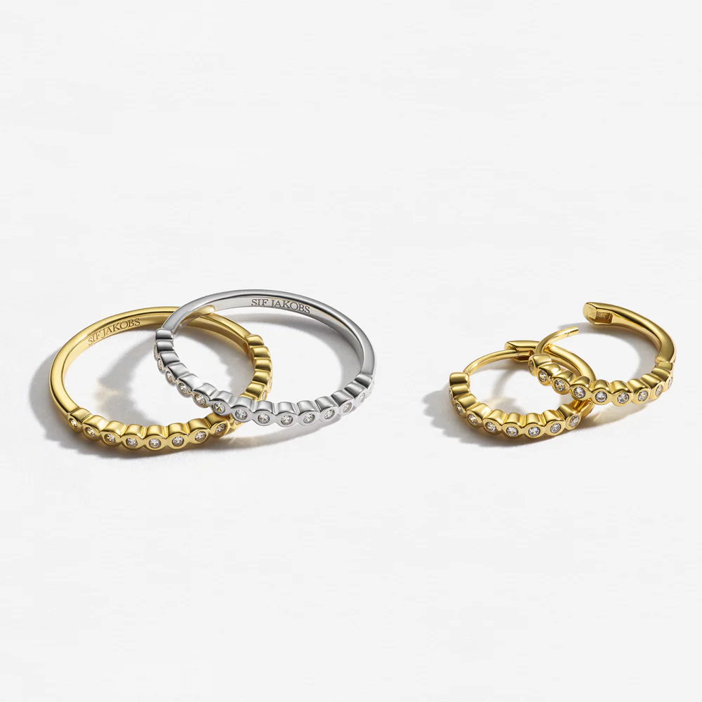 Sif Jakobs Gold Plated Sarzana Ring SJ-R2750-CZ-YG-50 - Image 5