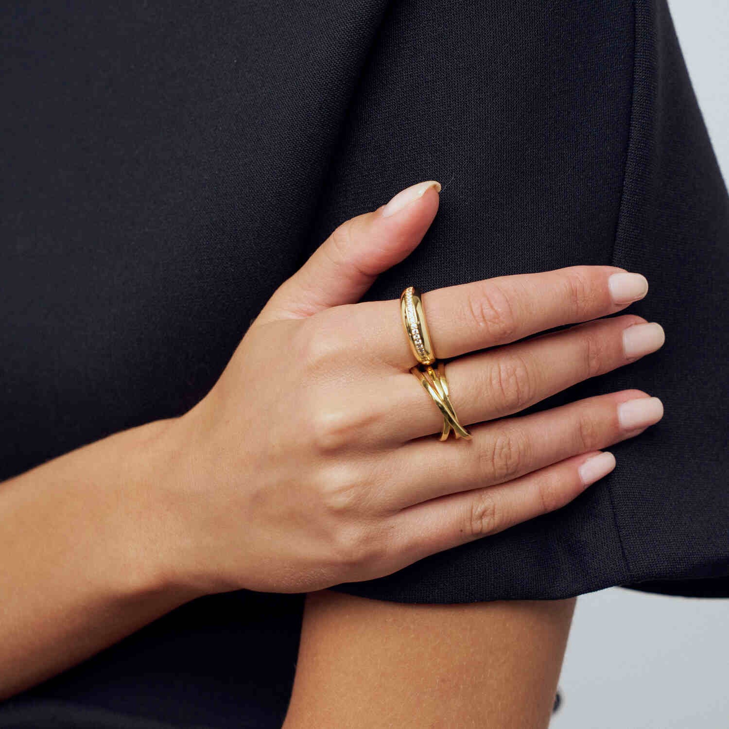 Sif Jakobs Gold Plated Spirale Pianura Ring SJ-R2590-YG-56 - Image 2