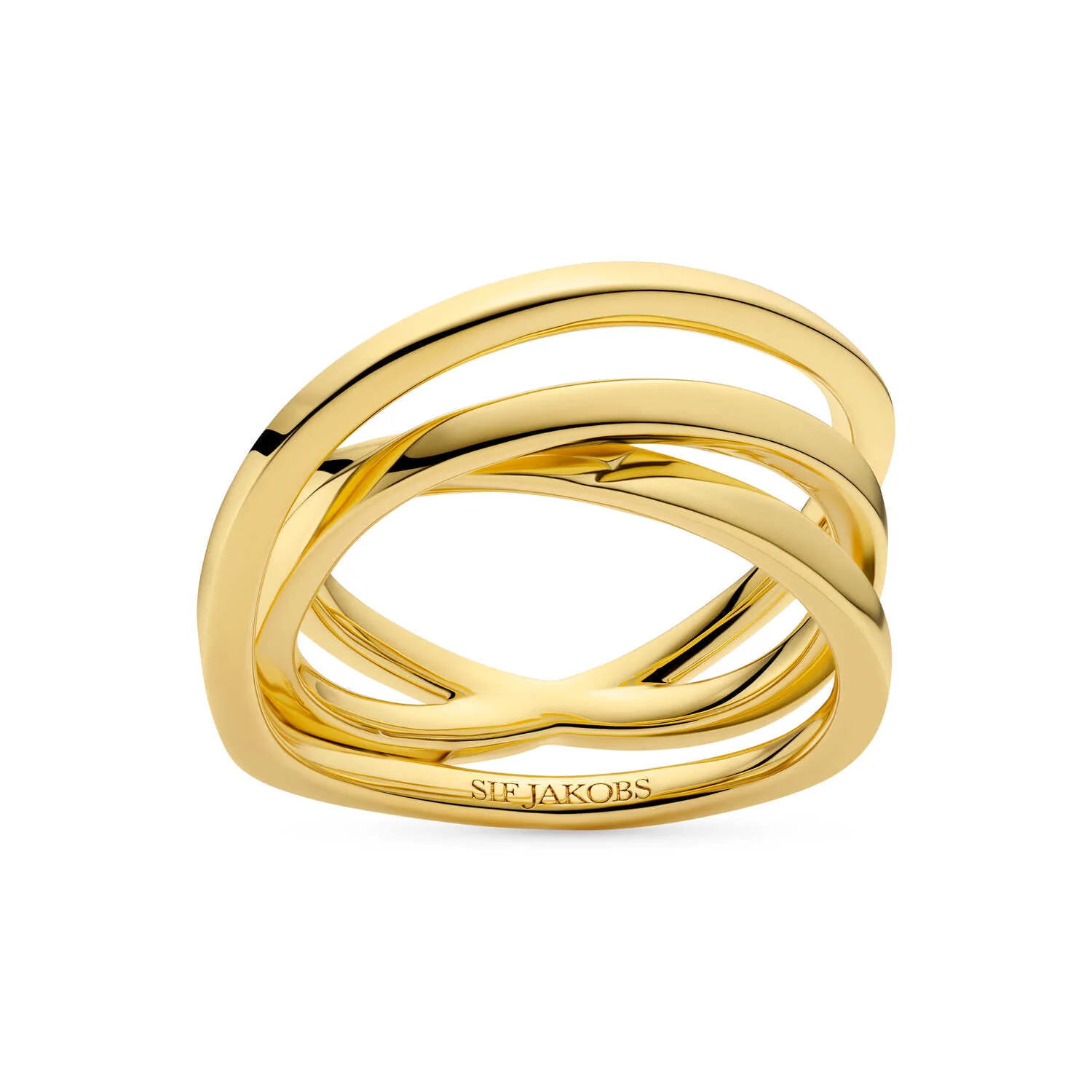 Sif Jakobs Gold Plated Spirale Pianura Ring SJ-R2590-YG-56 - Image 3