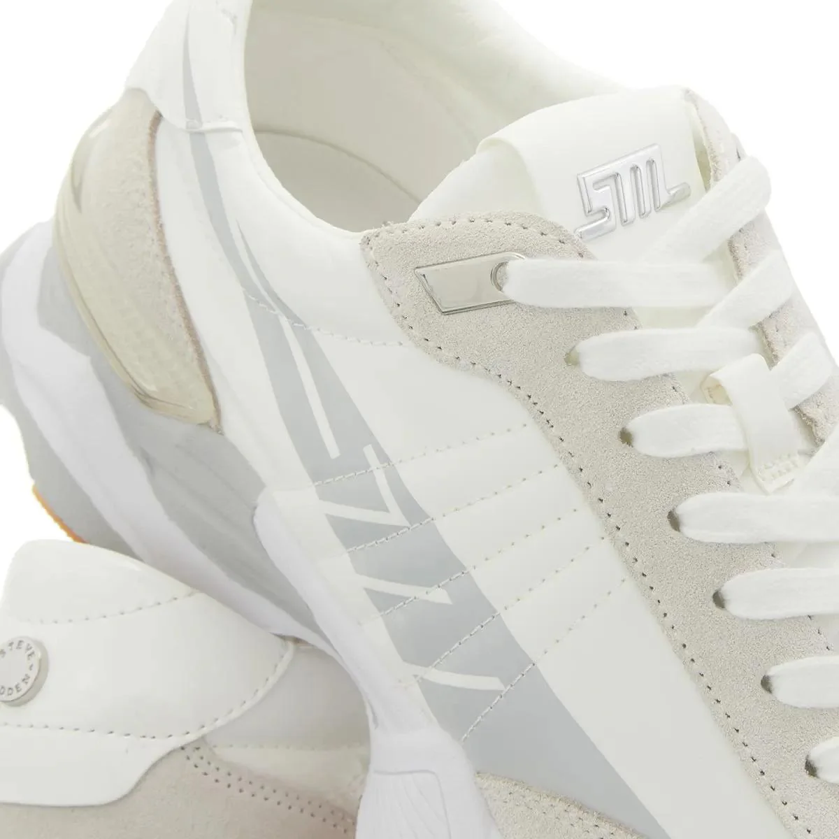 Steve Madden Grijze Leren Sneakers 2001-A0499699_39 - Image 3