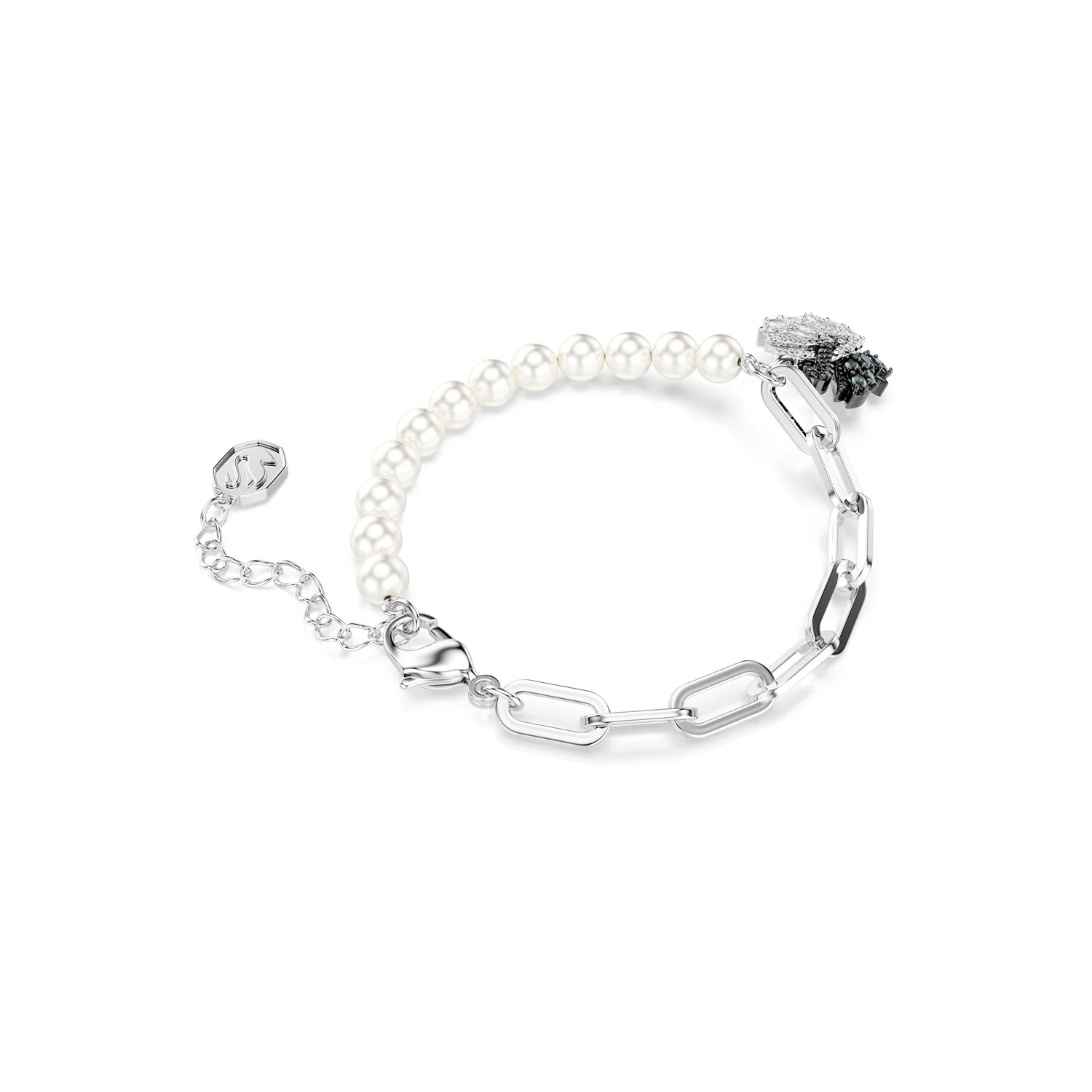 Swarovski Black & White Swan Silver Coloured Bracelet 5705720 - Image 4