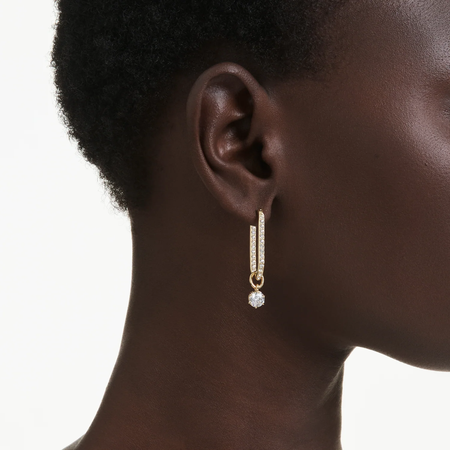 Swarovski Constella Gold Coloured Earrings 5728587 - Image 2