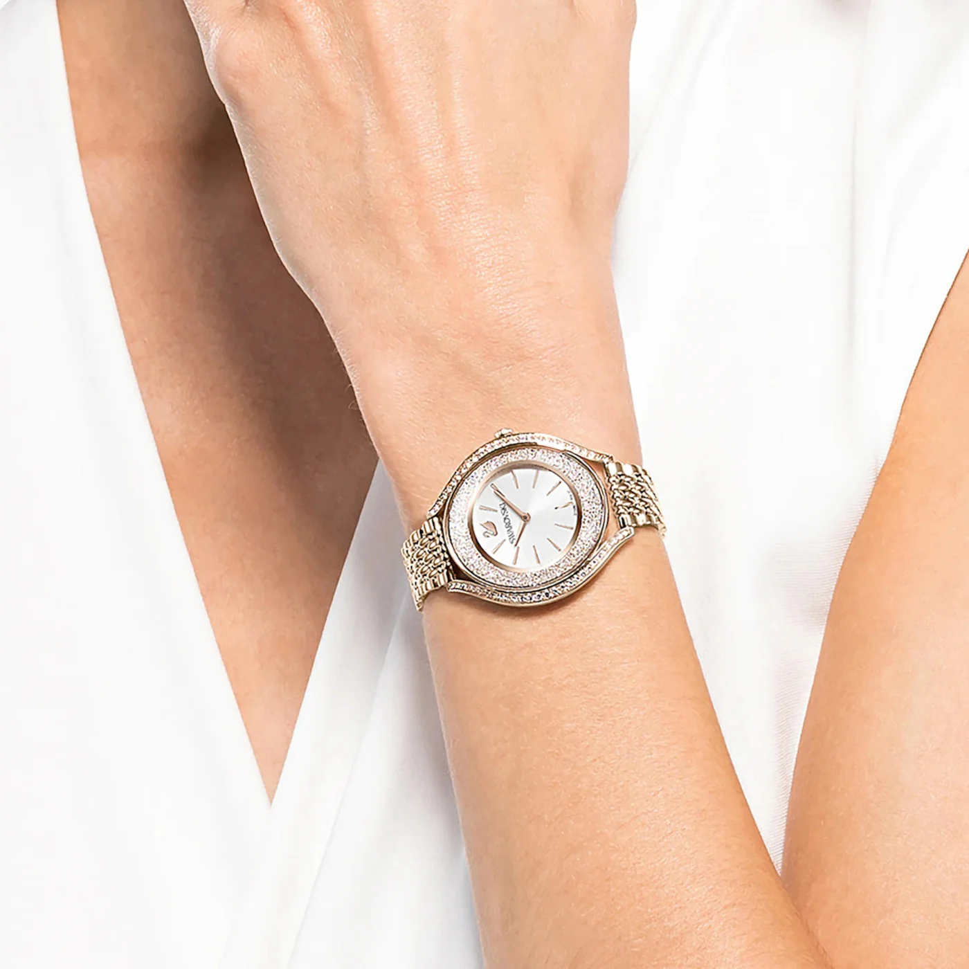 Swarovski Crystalline Gold Watch 5519456 - Image 2