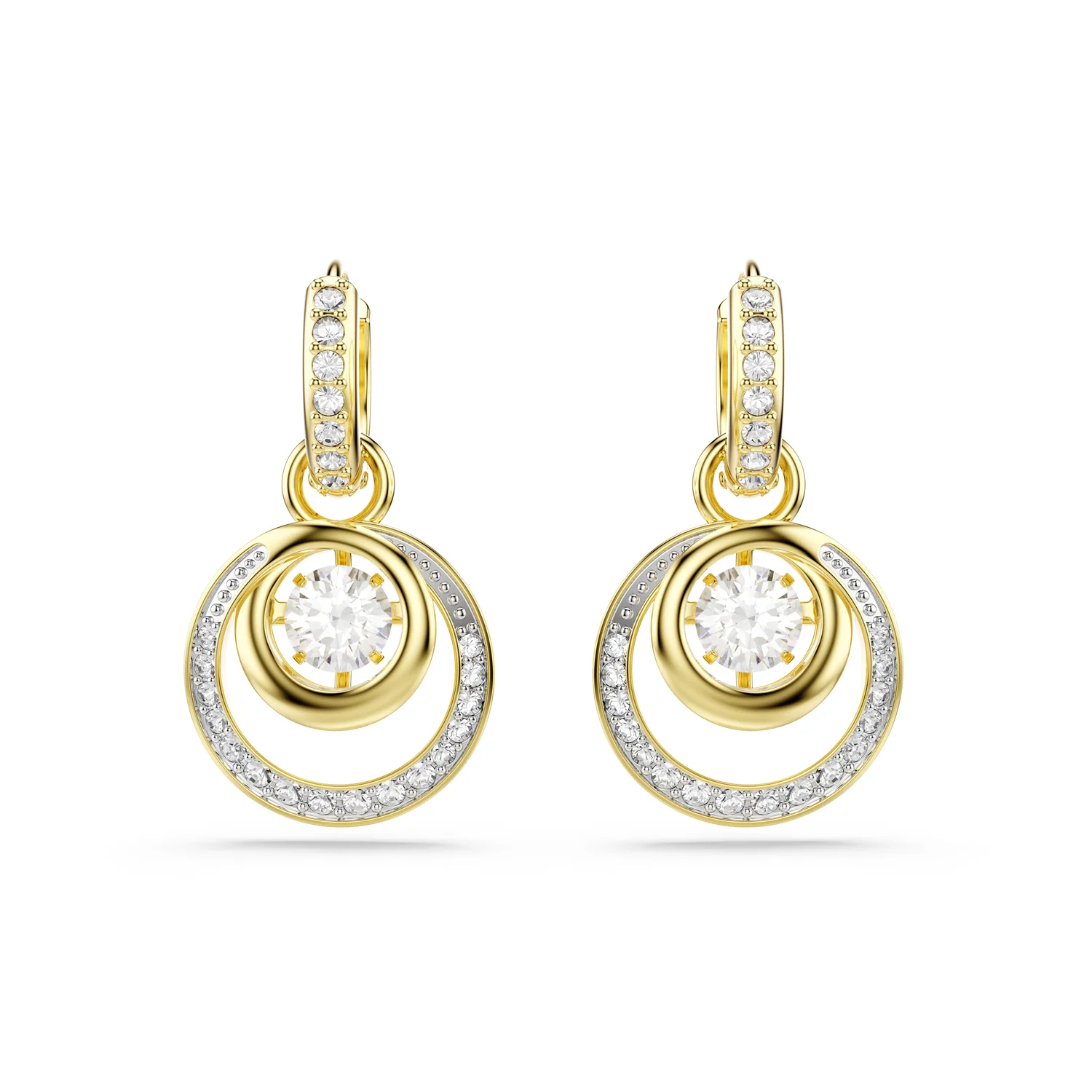 Swarovski Hyperbola Gold Plated Earrings 5738249 - Image 2