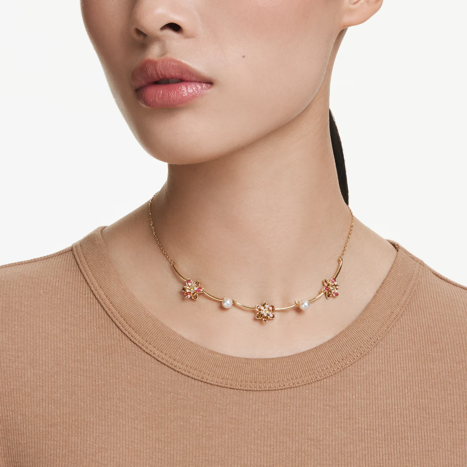 Swarovski Idyllia Gold Coloured Necklace 5732388 - Image 2