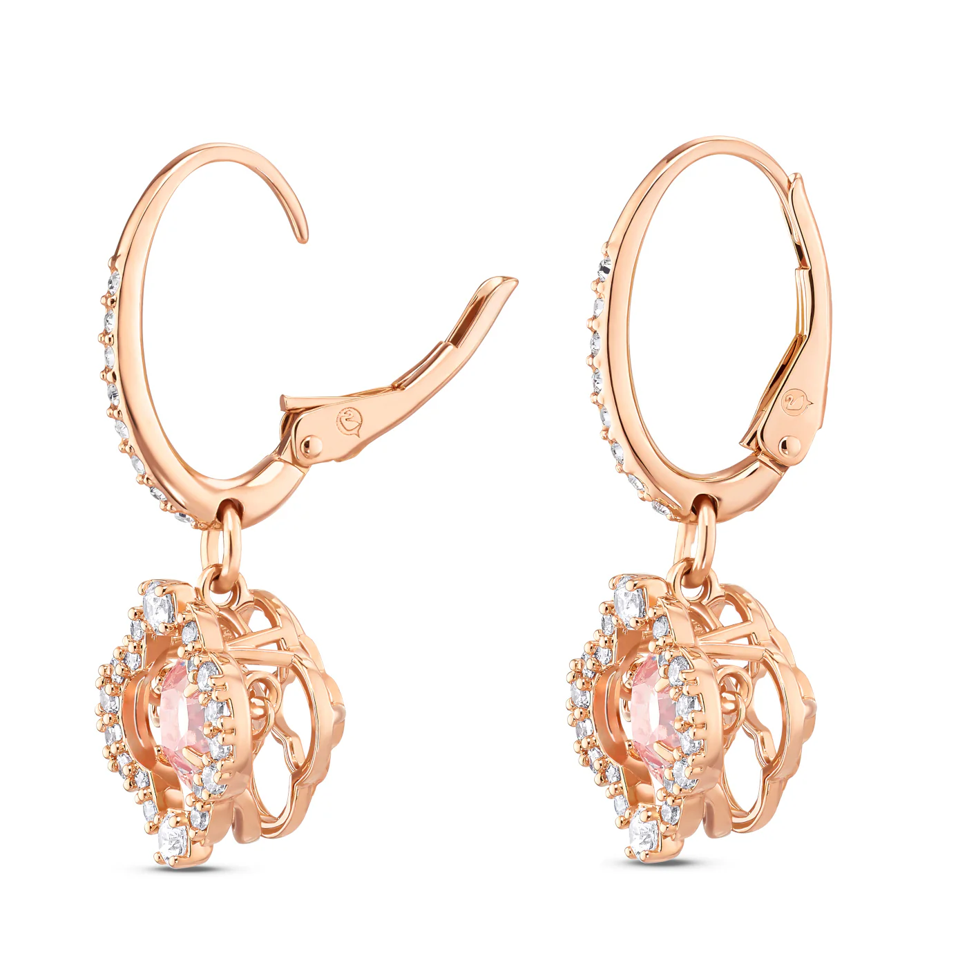 Swarovski Sparkling Rose gold Ear Stud 5516477 - Image 3