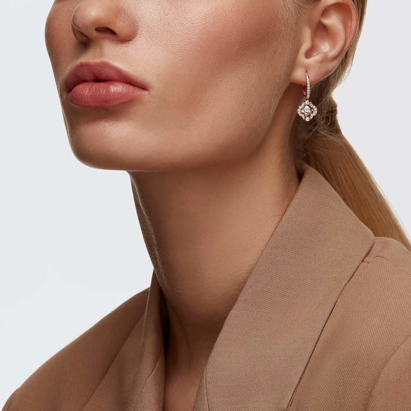 Swarovski Sparkling Rose gold Ear Stud 5516477 - Image 5